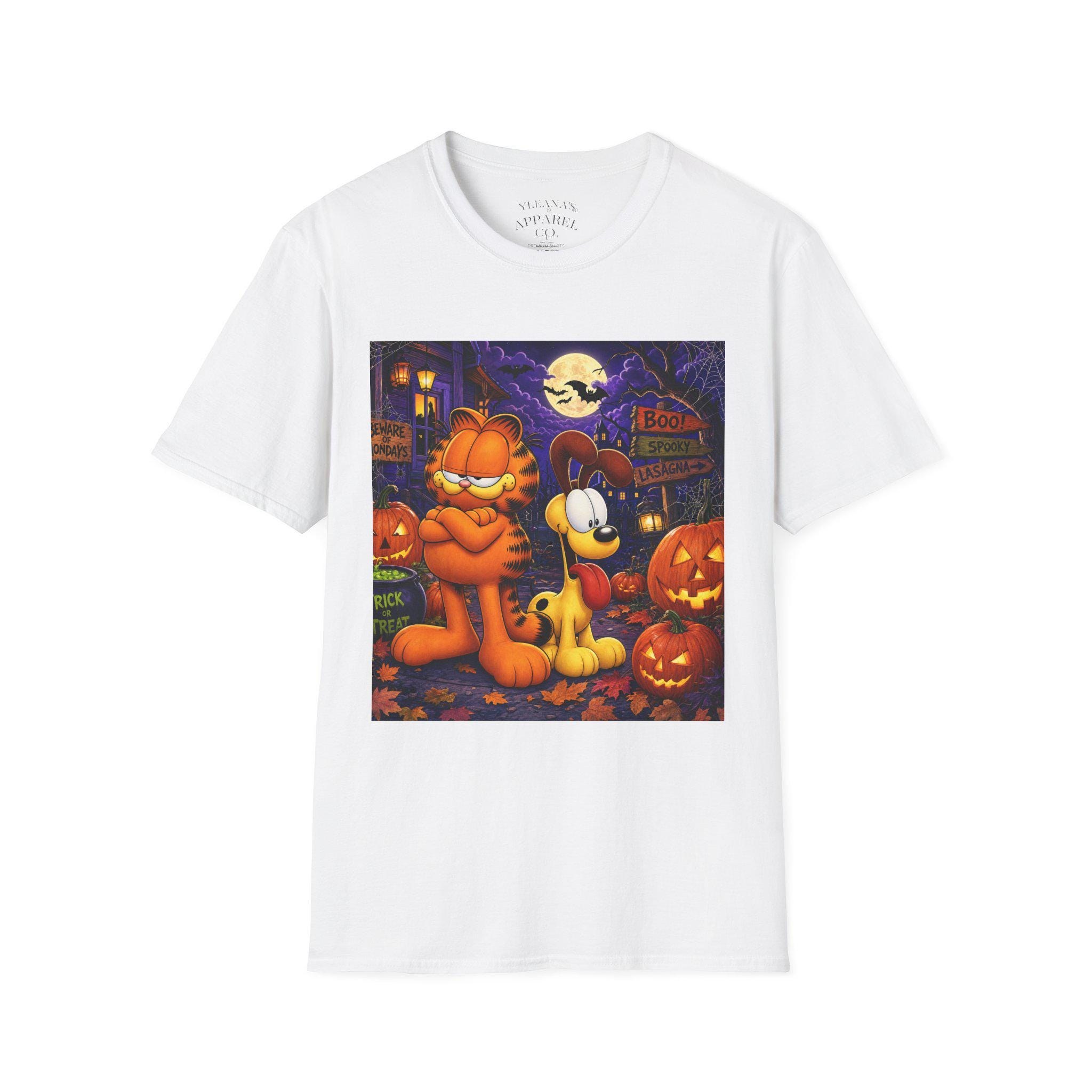 Garfield and Odie Halloween T-Shirt | Pumpkin Night Graphic