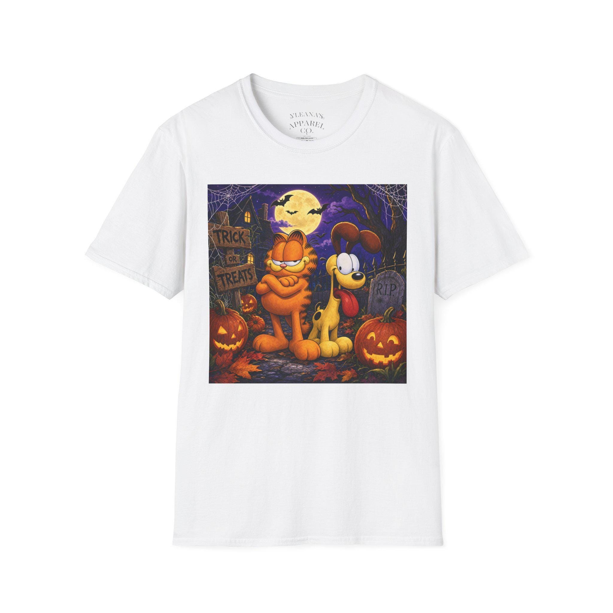 Garfield and Odie Halloween T-Shirt | Pumpkin Patch Spooky Night