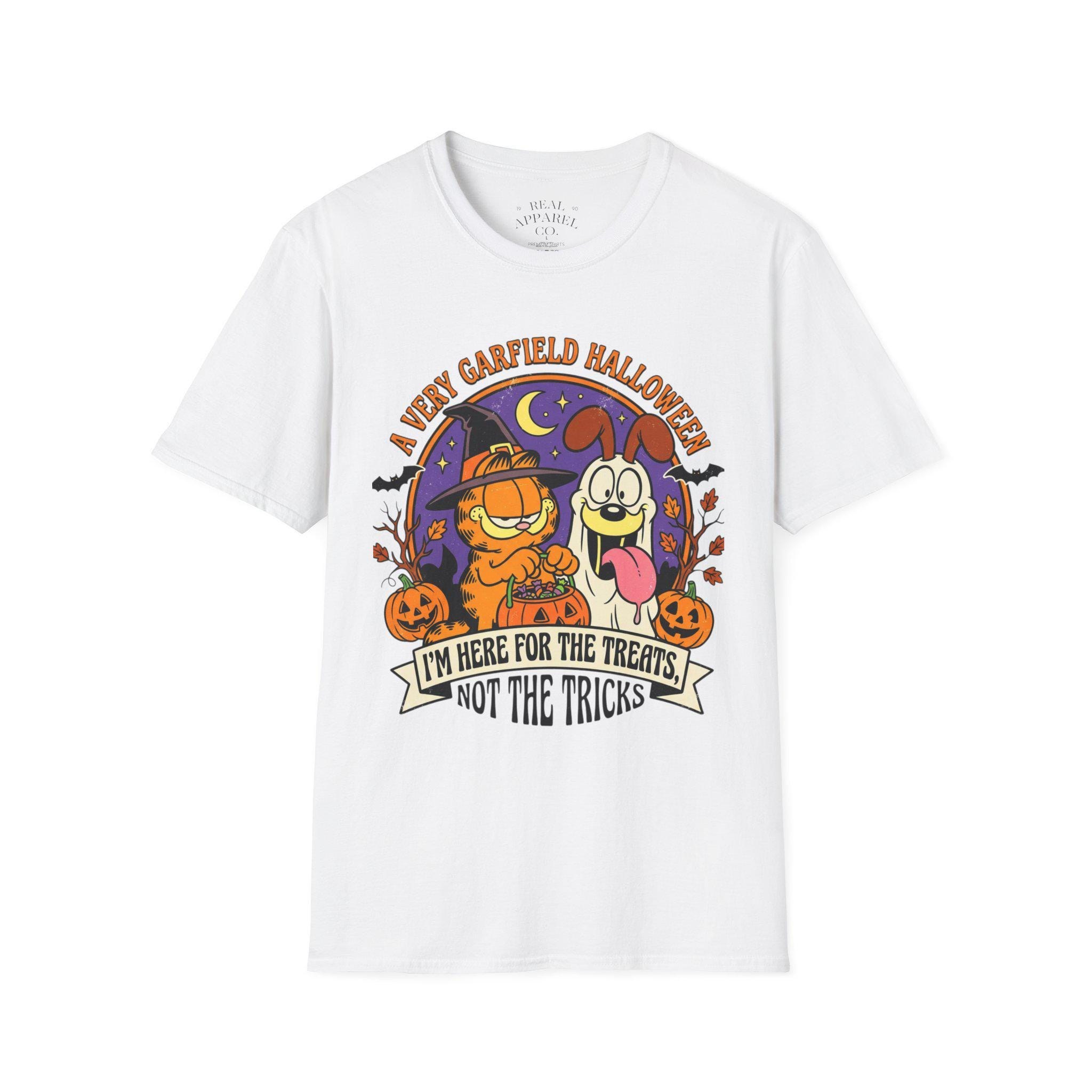 Garfield & Odie Halloween Tee | "I'm Here for the Treats, Not the Tricks" T-Shirt