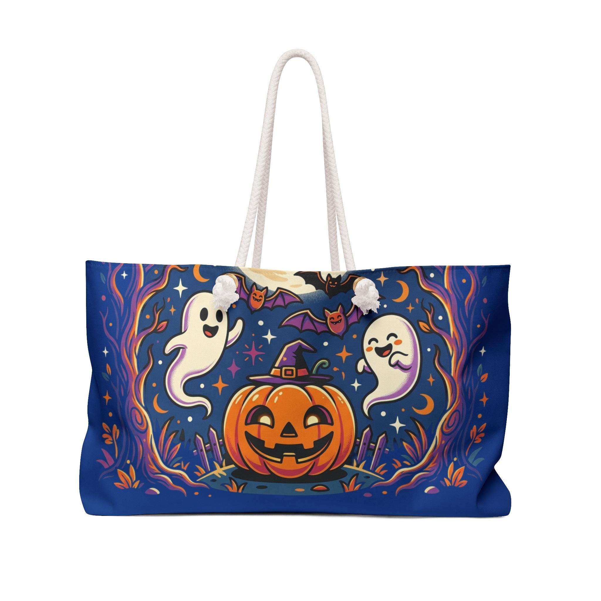 Jack-o'-Lantern Pumpkin with Ghosts Weekender Bag | Halloween Tote