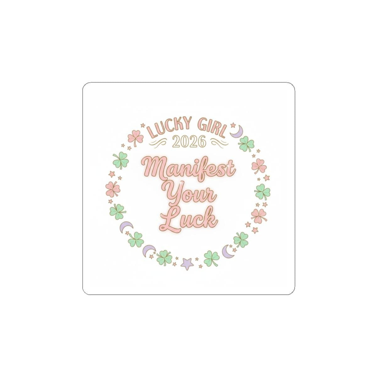 Manifest Your Luck Sticker | Lucky Girl 2026, manifest luck
