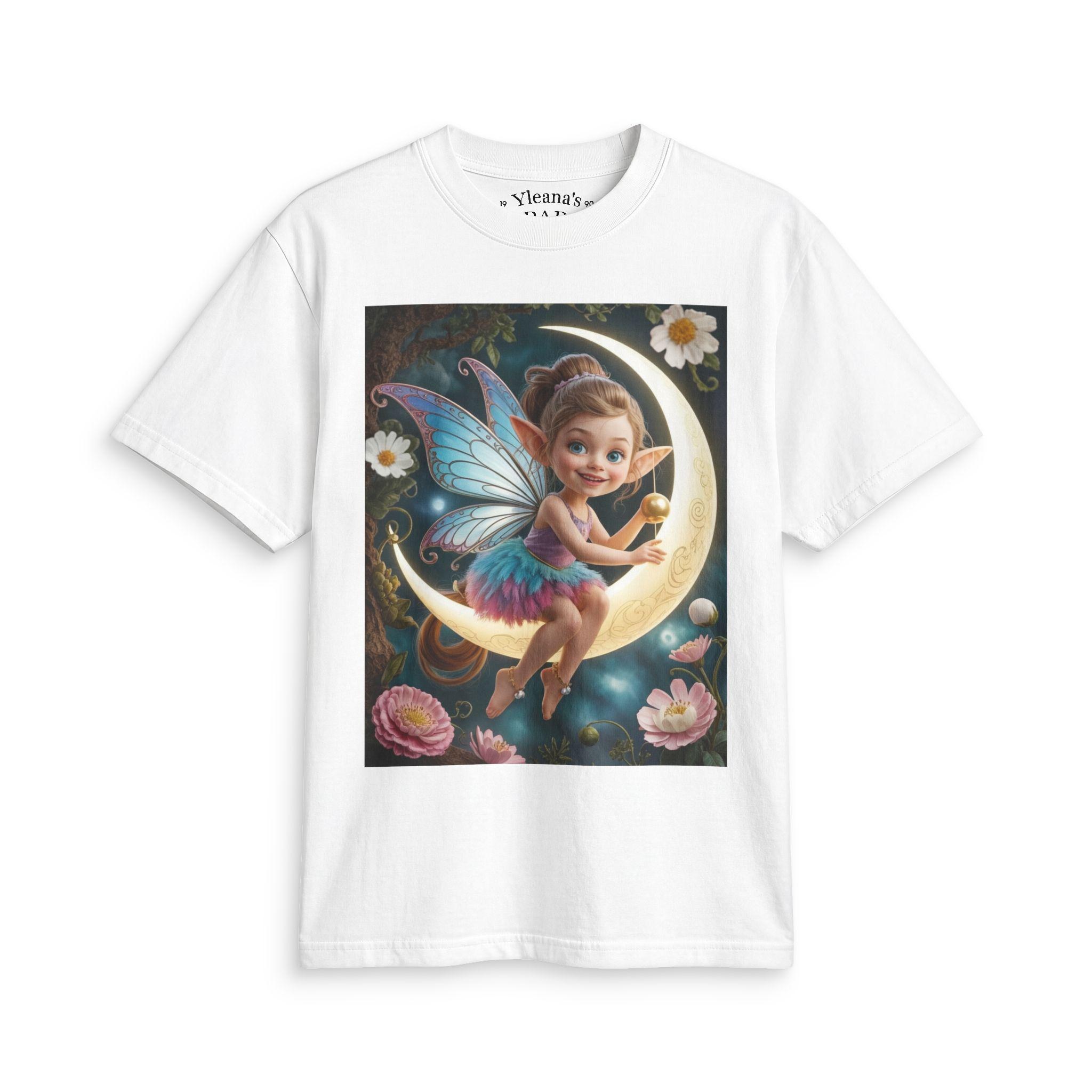 Moonlight Fairy Tee | Cute Baby Fairy on Crescent Moon T-Shirt