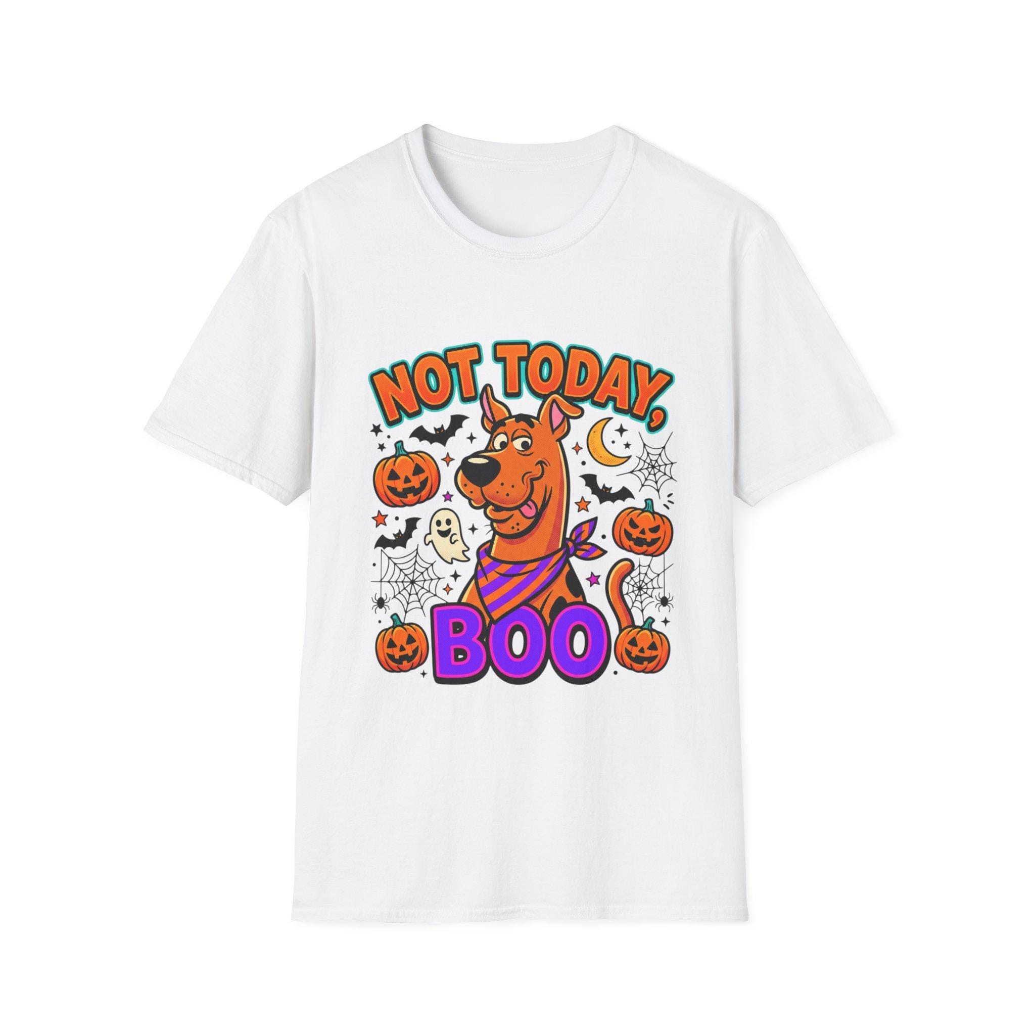 Not Today Boo Scooby-Doo Halloween T-Shirt | Cartoon Dog, Pumpkins, Ghosts