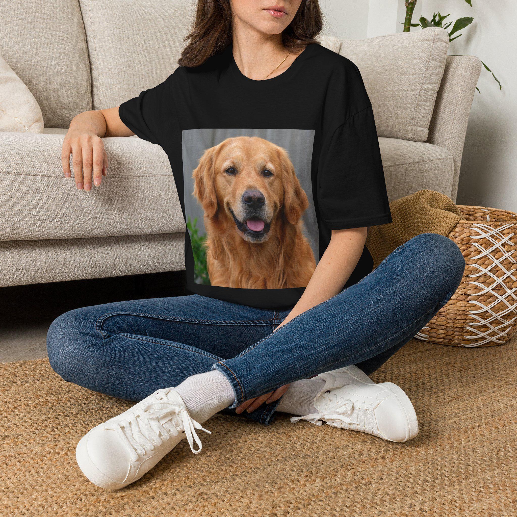 Personalized Golden Retriever Shirt, Custom Dog Portrait T-Shirt, Pet Photo Tee, Dog Lover Gift