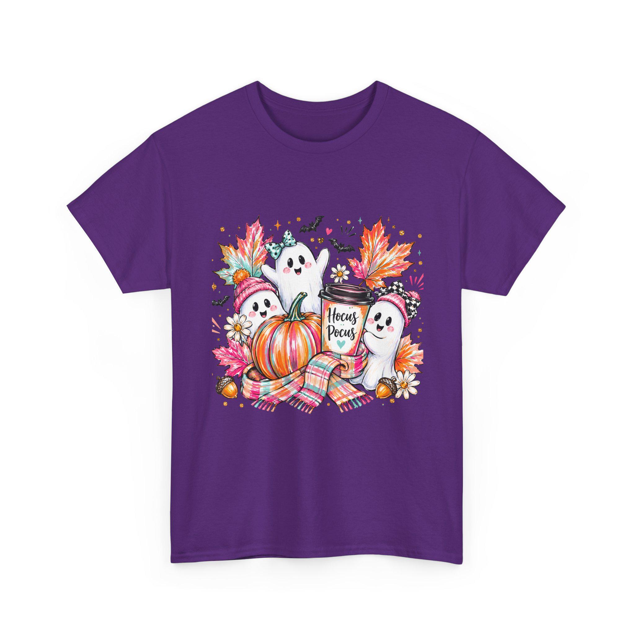 Pumpkin Spice Ghosts Tee | Halloween pumpkin coffee fall leaves