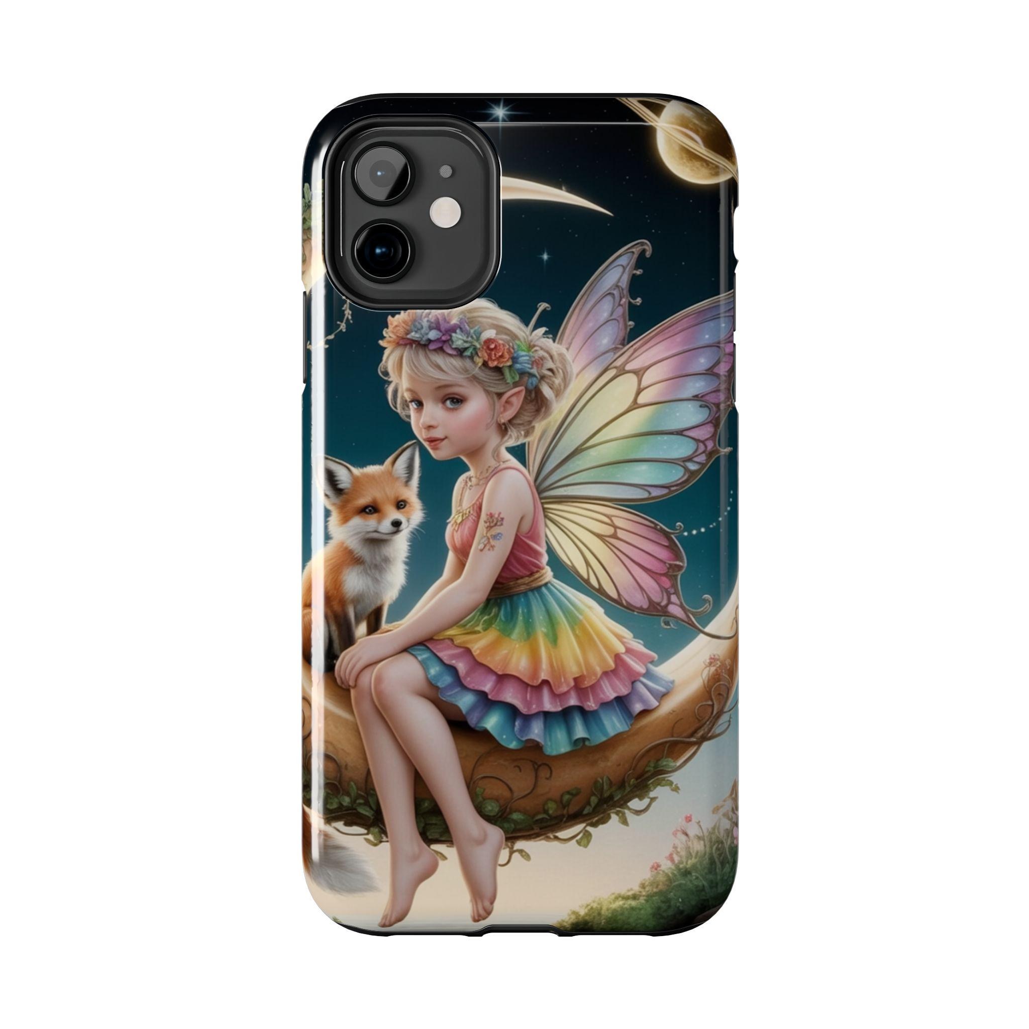 Rainbow Fairy with Fox Phone Case | Cute Fantasy Woodland