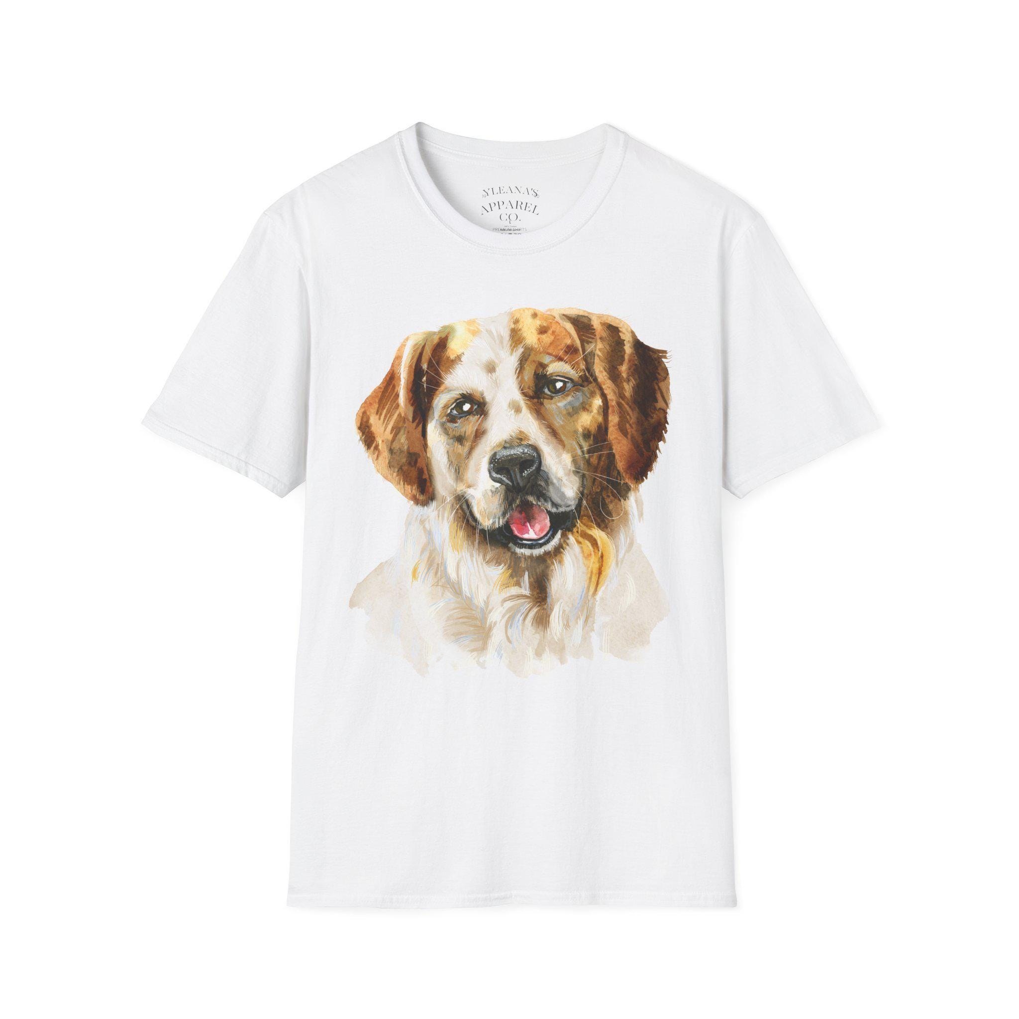 Saint Bernard Dog Portrait T-Shirt | Watercolor Dog Face Tee