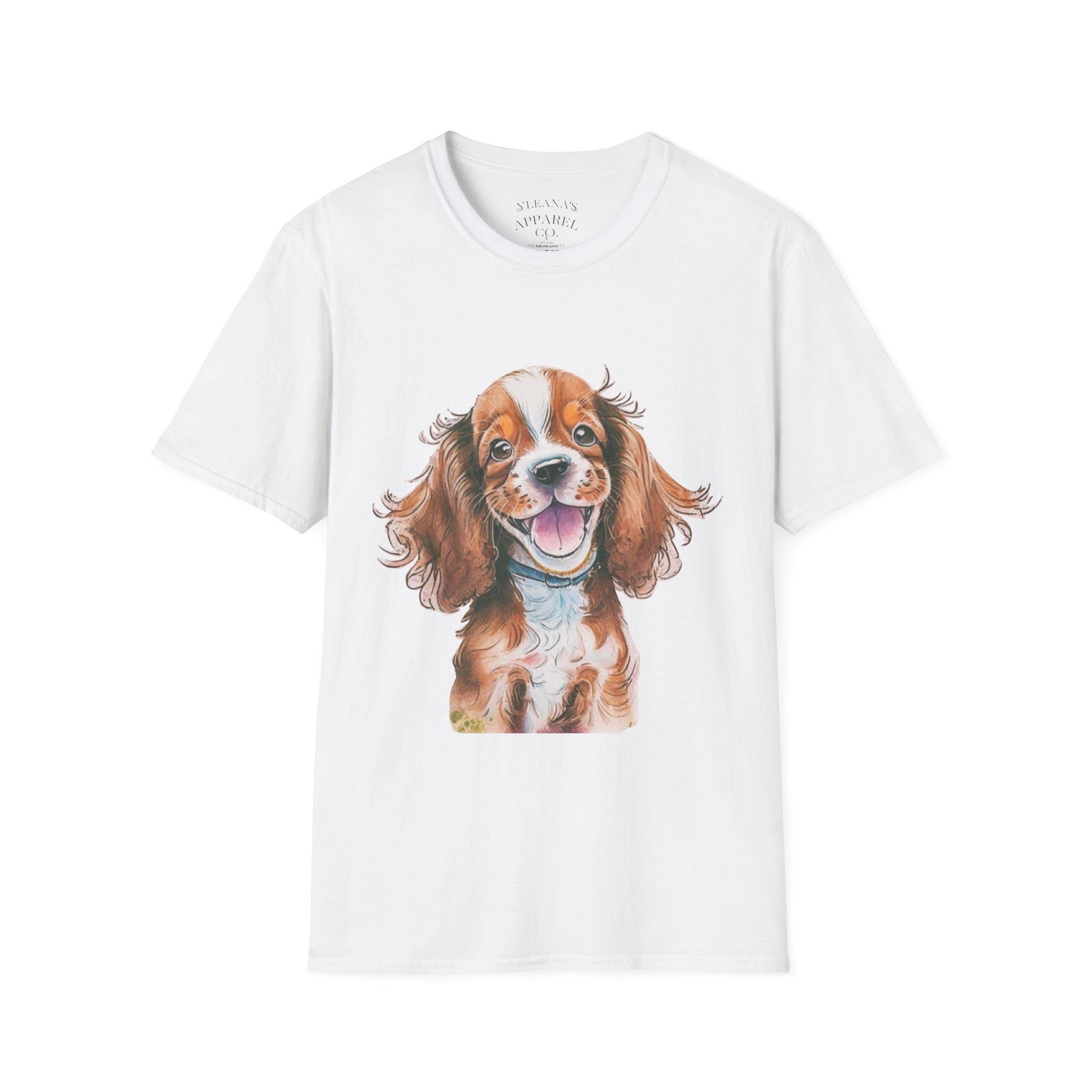 Smiling Cavalier King Charles Spaniel T-Shirt | Cute Dog Portrait Tee