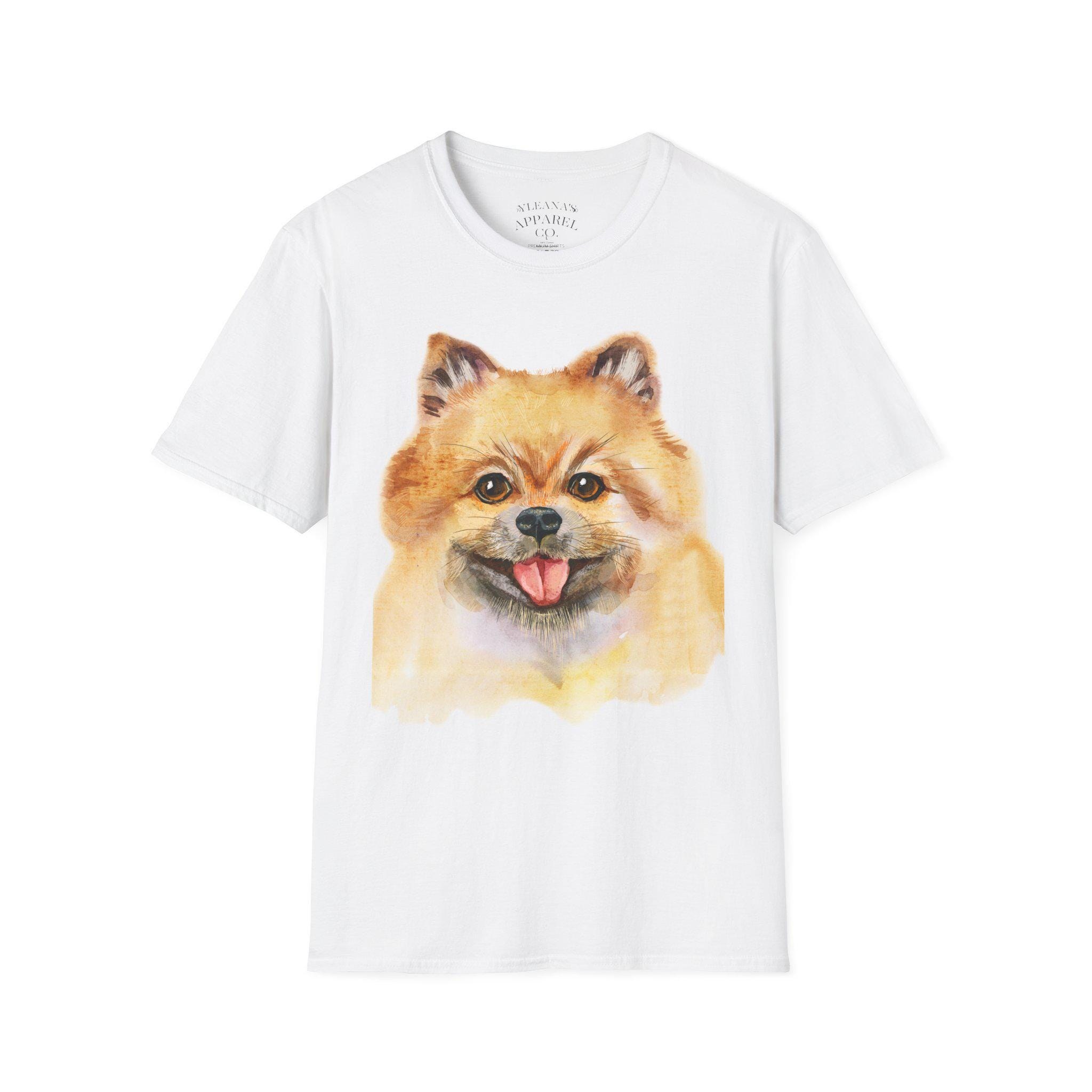 Smiling Pomeranian Dog T-Shirt | Cute Pomeranian Portrait Tee