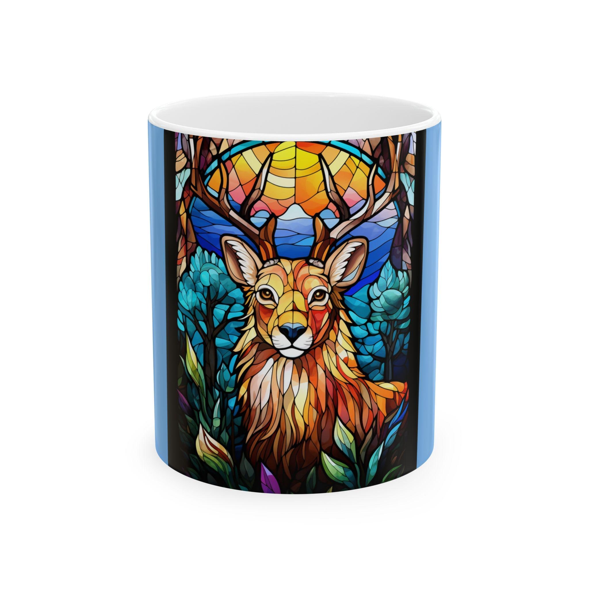 Stained Glass Deer Mug | Ceramic Mug