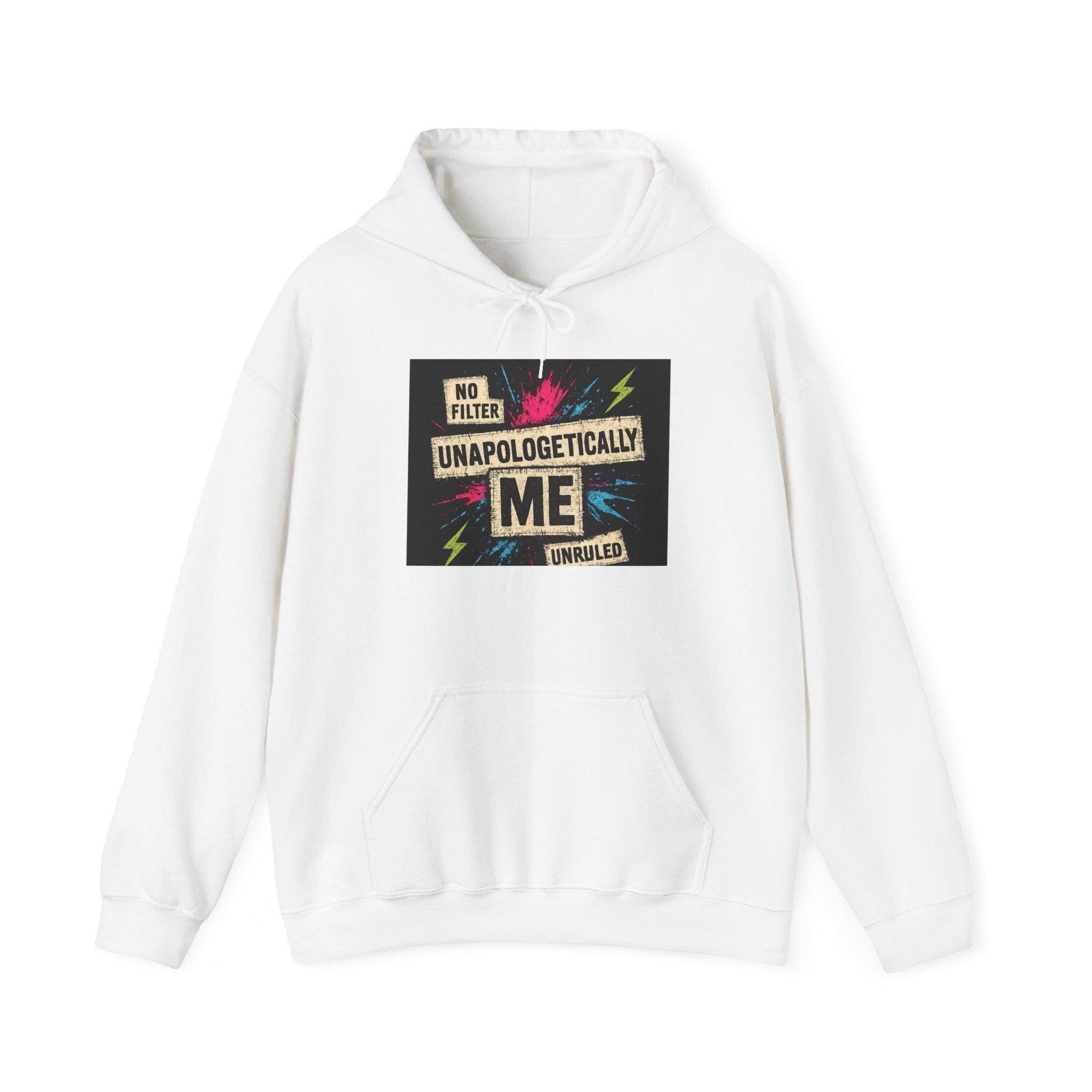 Unapologetically Me hoodie | Retro lightning heart graphic