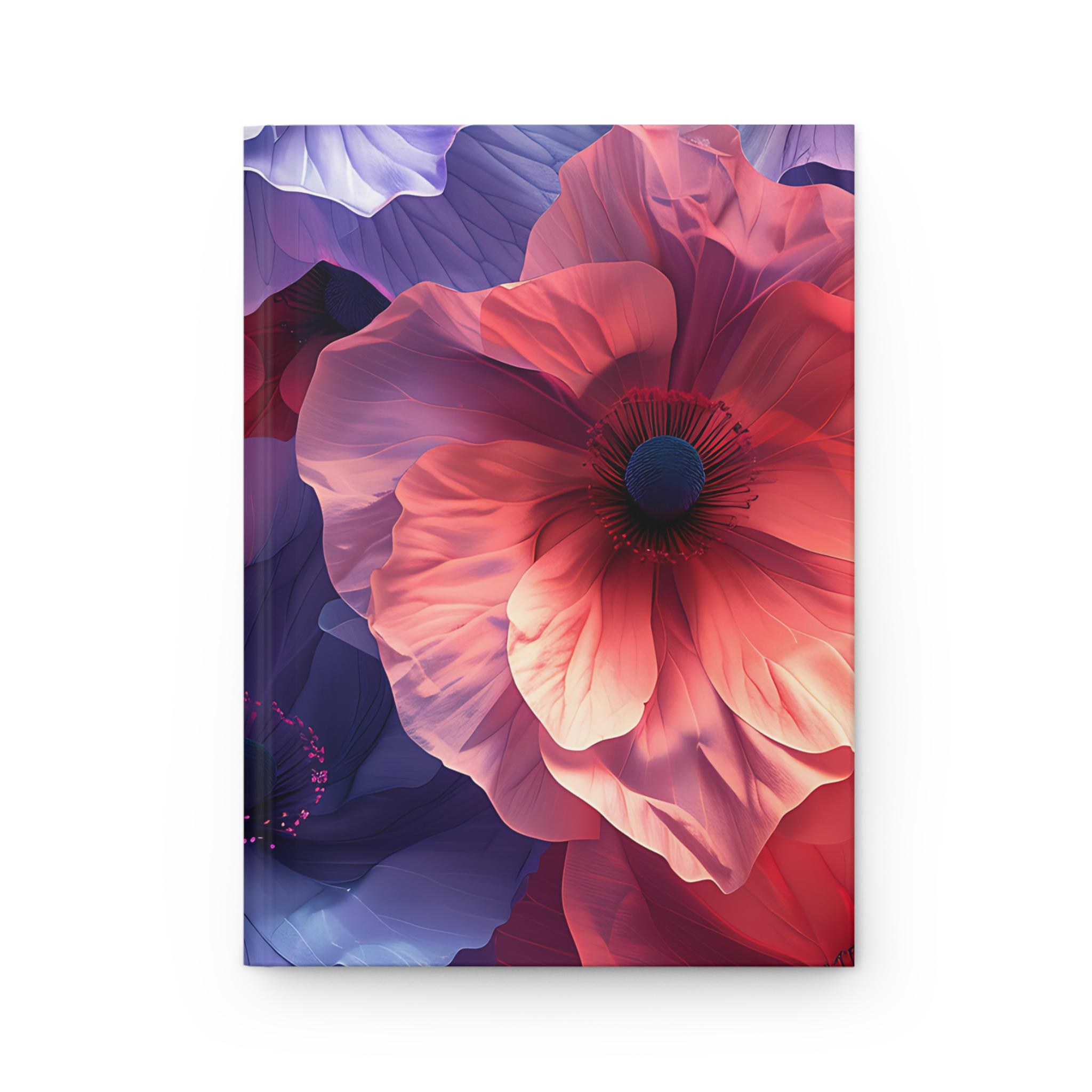 Vibrant Poppy Floral Hardcover Journal | Matte