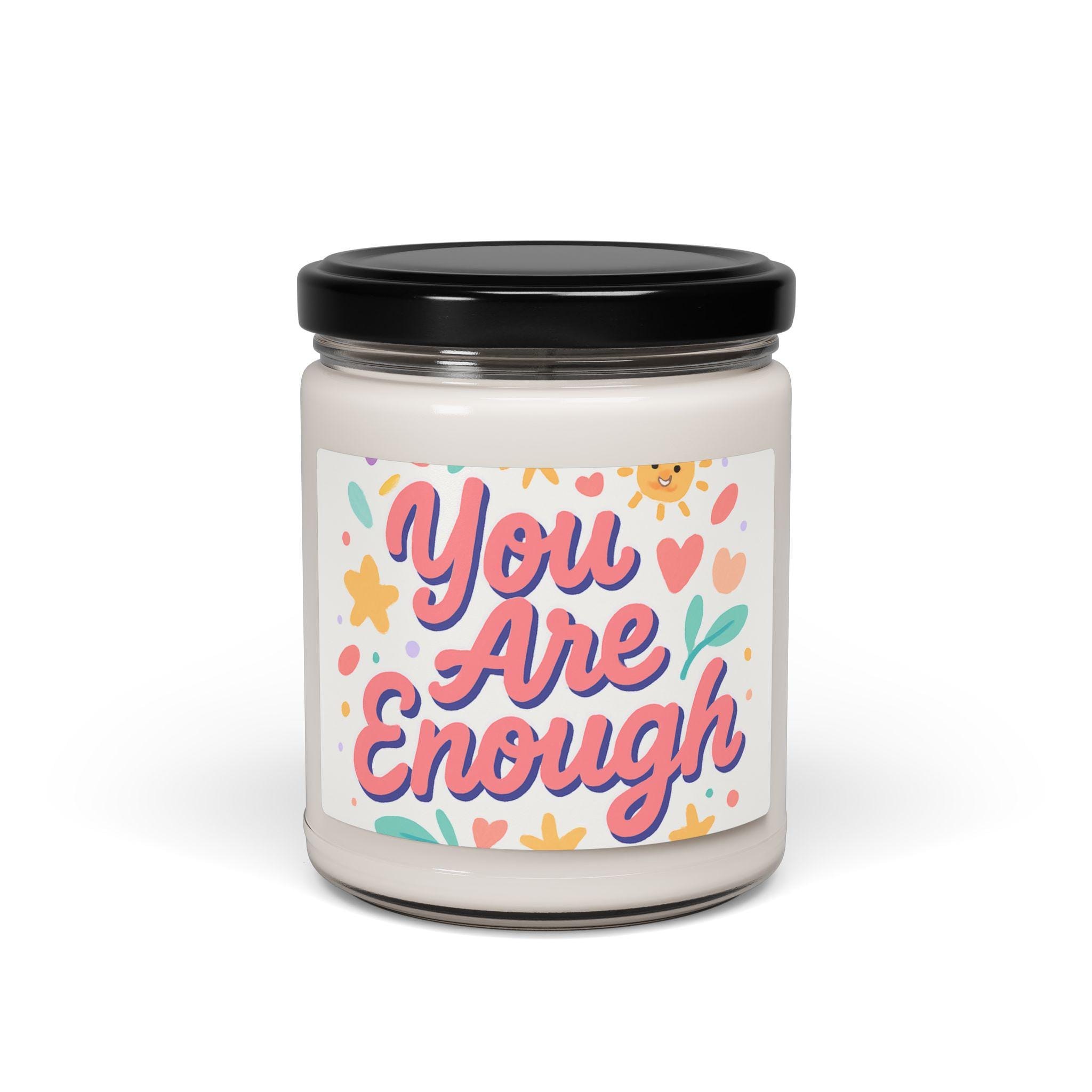 You Are Enough Soy Candle | Inspirational Affirmation Jar, 9oz