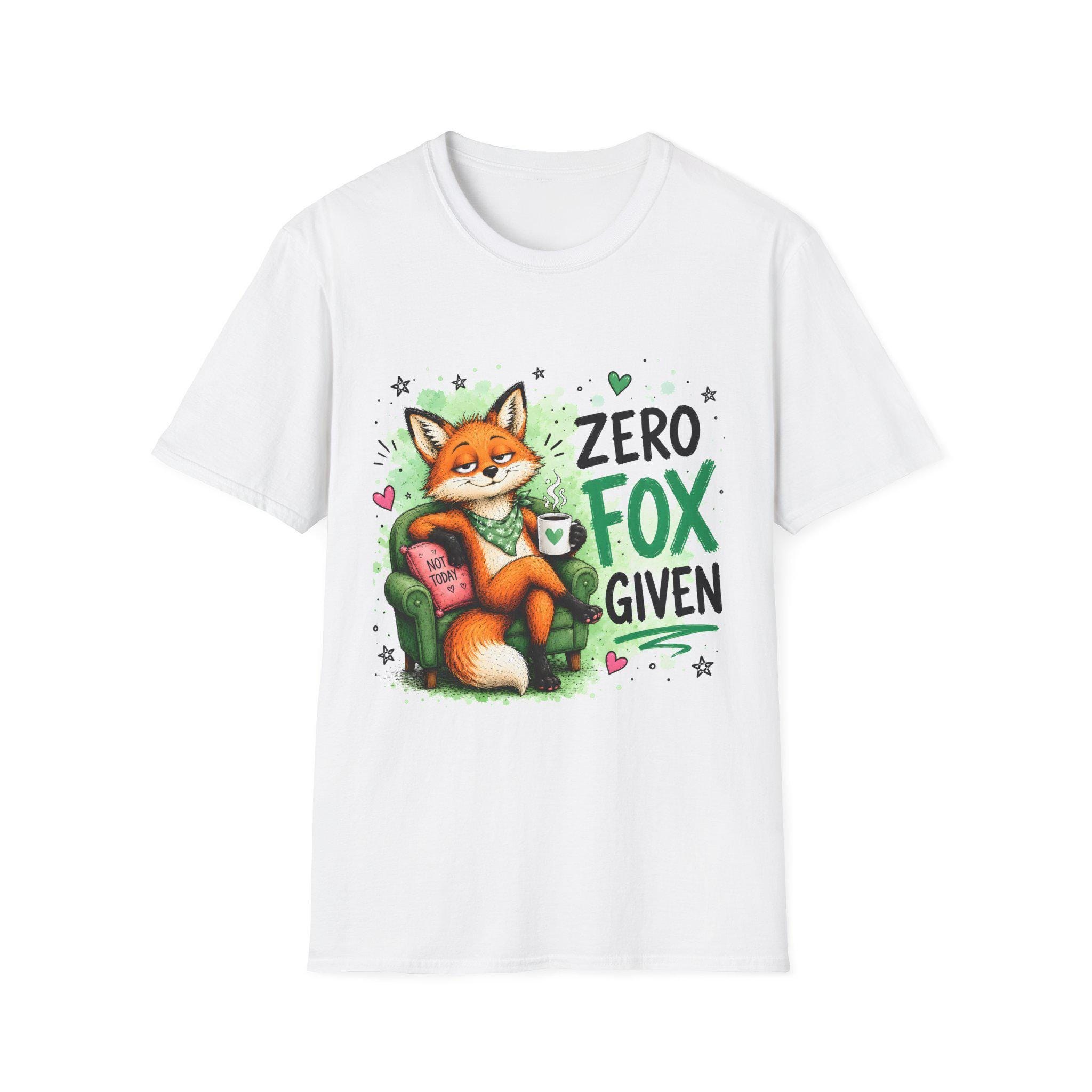 Zero Fox Given T-Shirt | Funny Fox Illustration, Sarcastic Quote