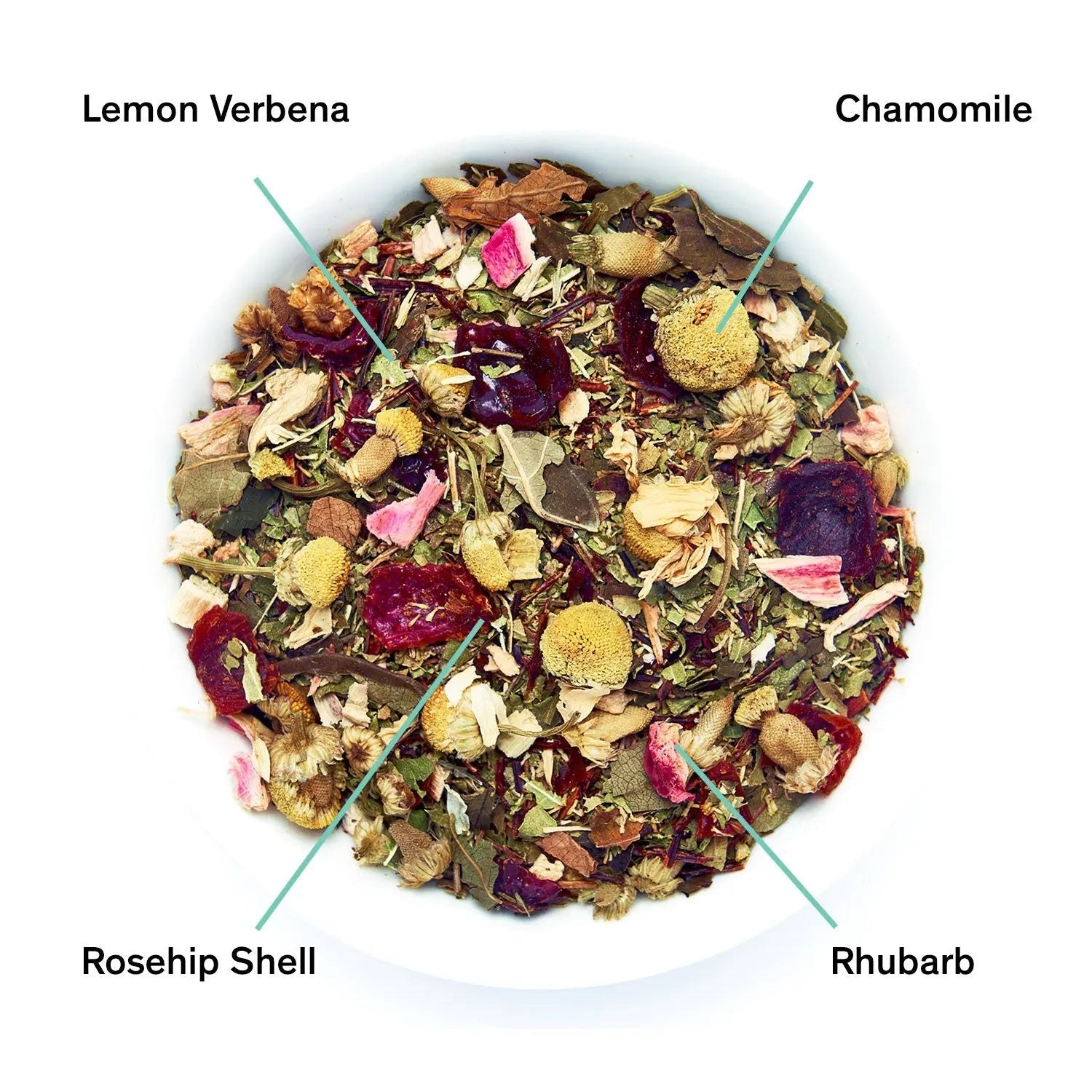 Caffeine-free chamomile and verbena tea from bustersplace