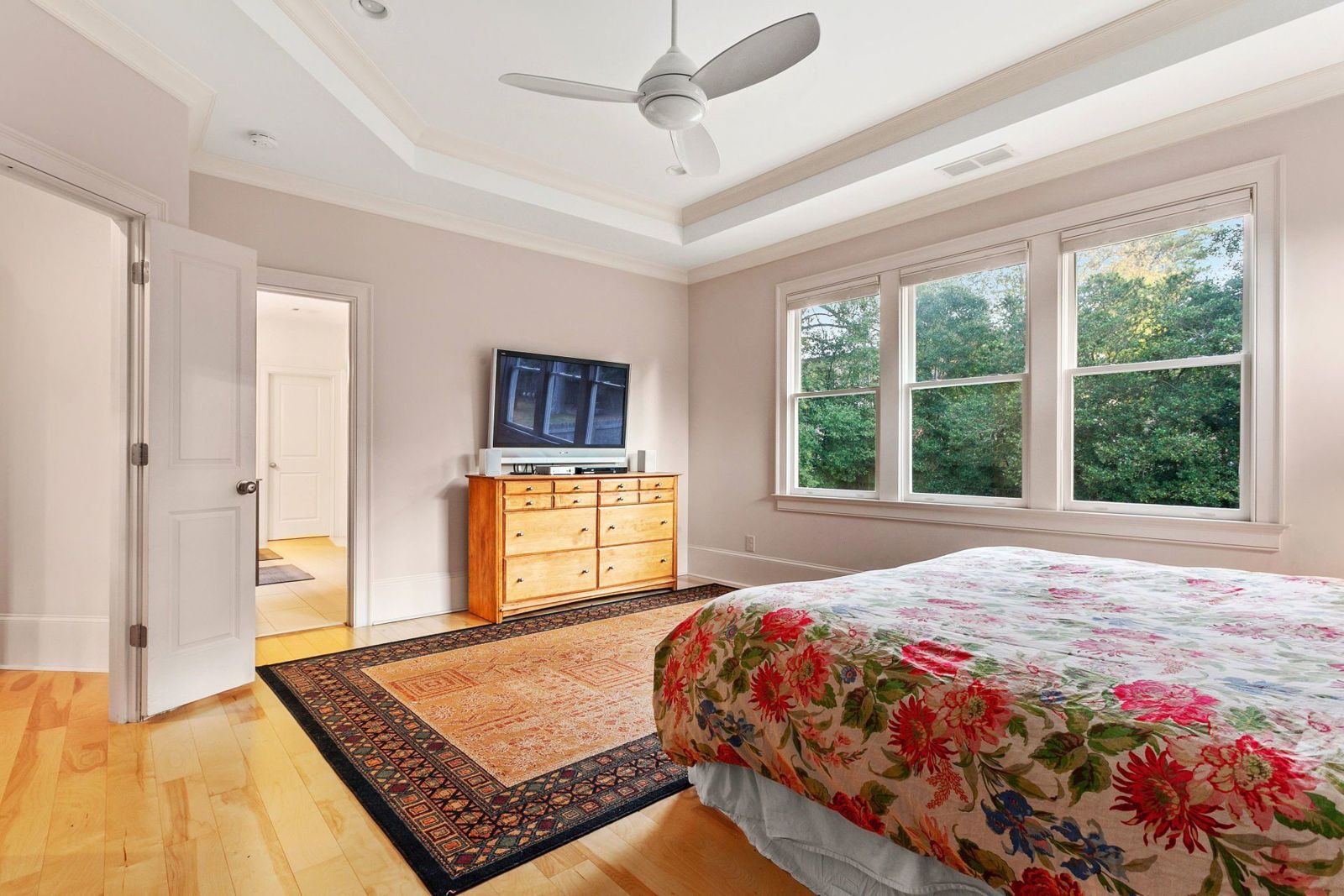 Primary bedroom, after the professional reshoot