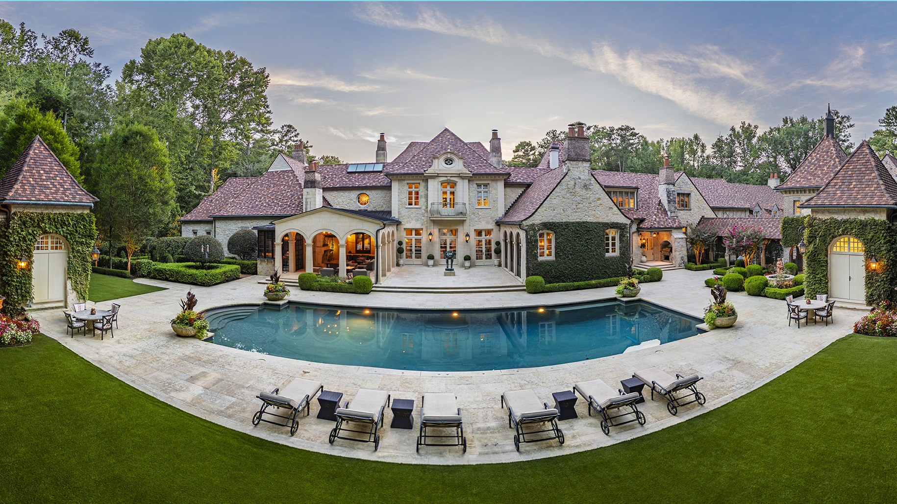 Panoramic Sandy Springs estate photographed by Curb Appeal Photography