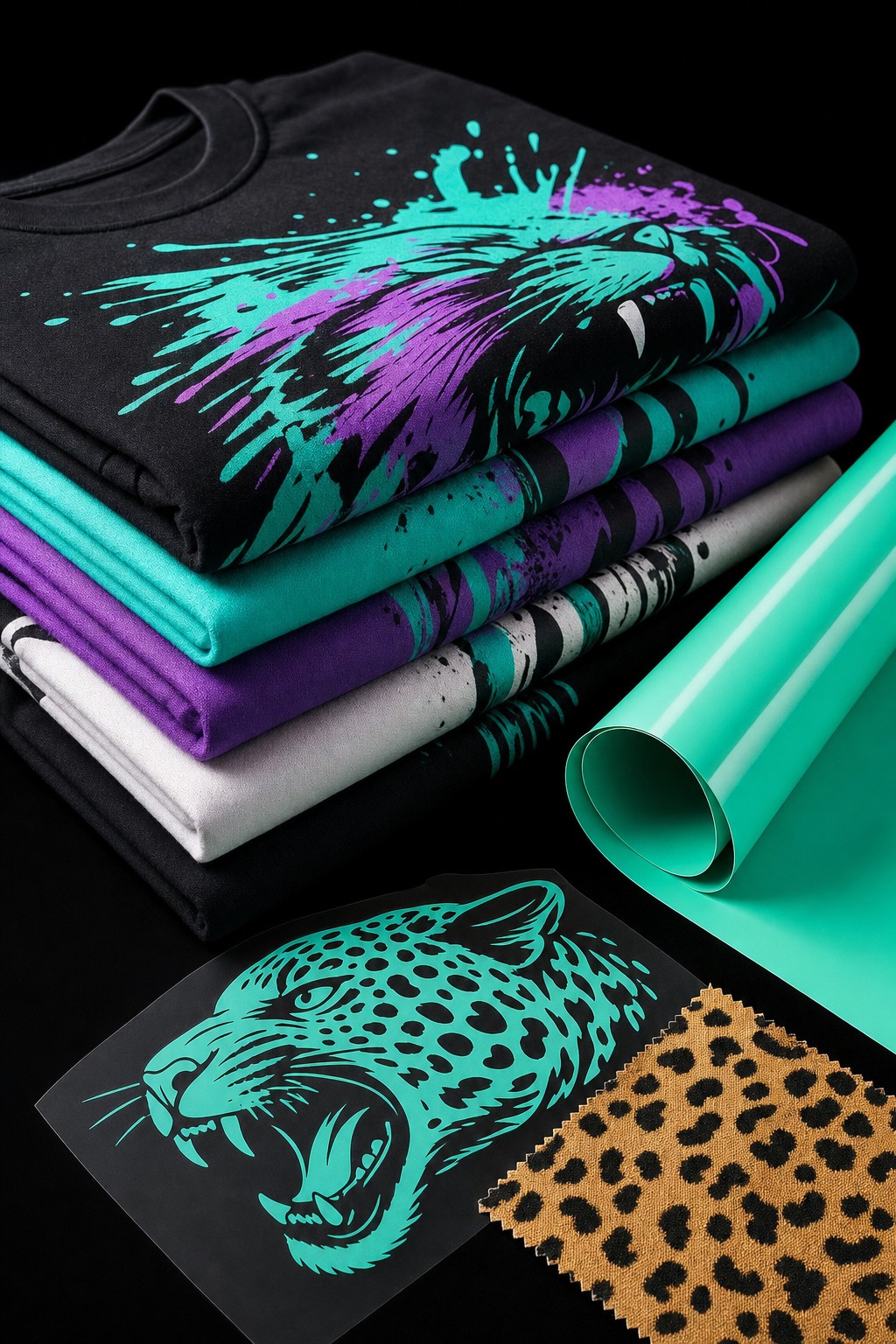 Custom graphic T-shirts and vinyl materials