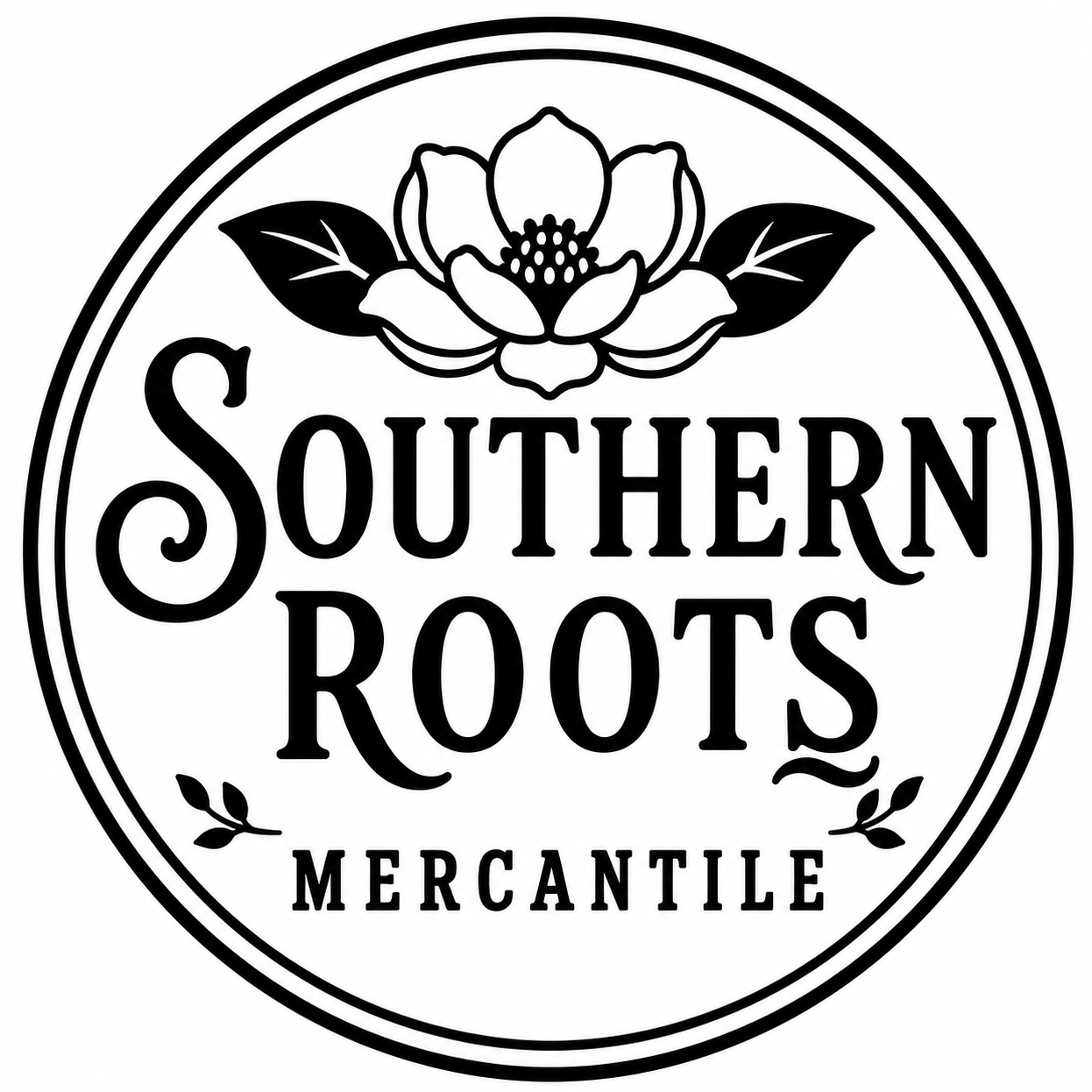 Southern Roots Mercantile magnolia seal