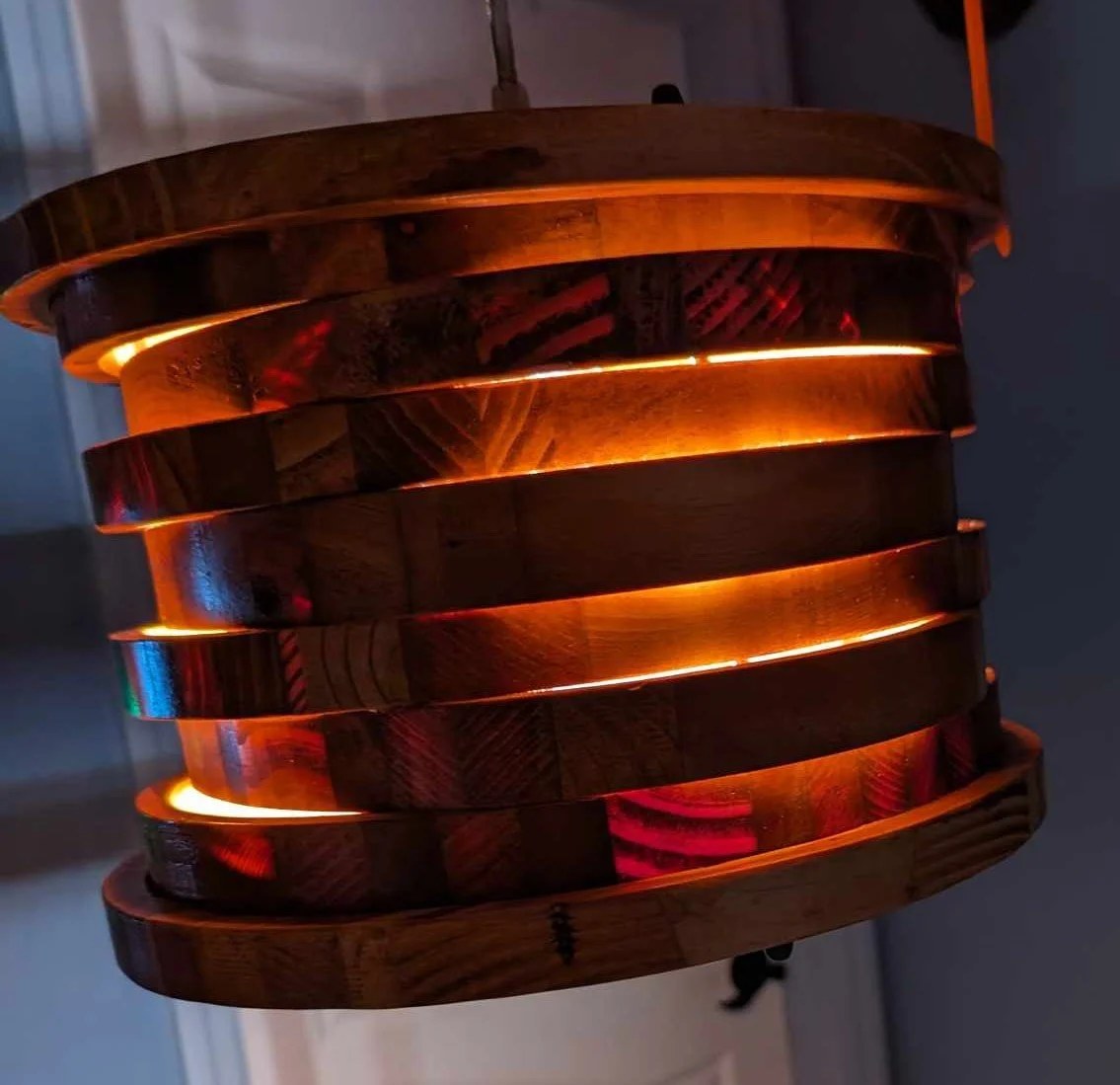 Handmade wood lamp