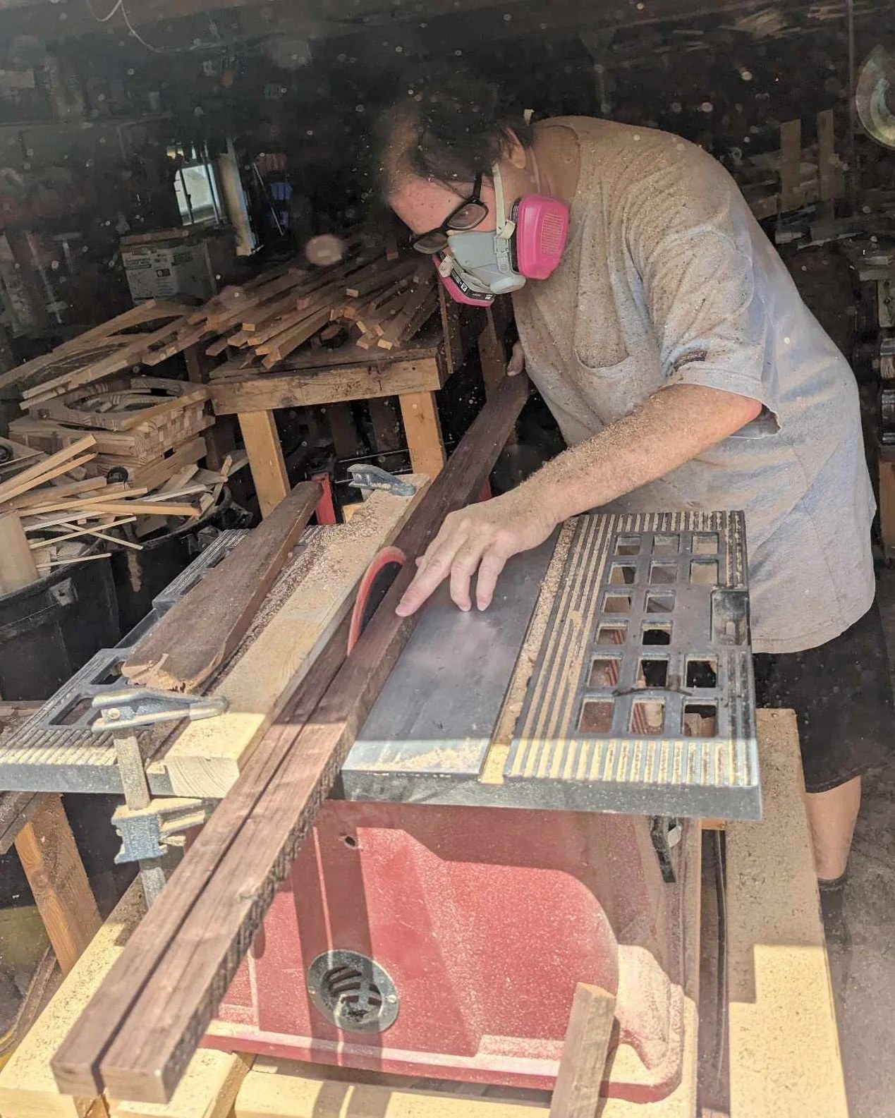 Cutting a long walnut board