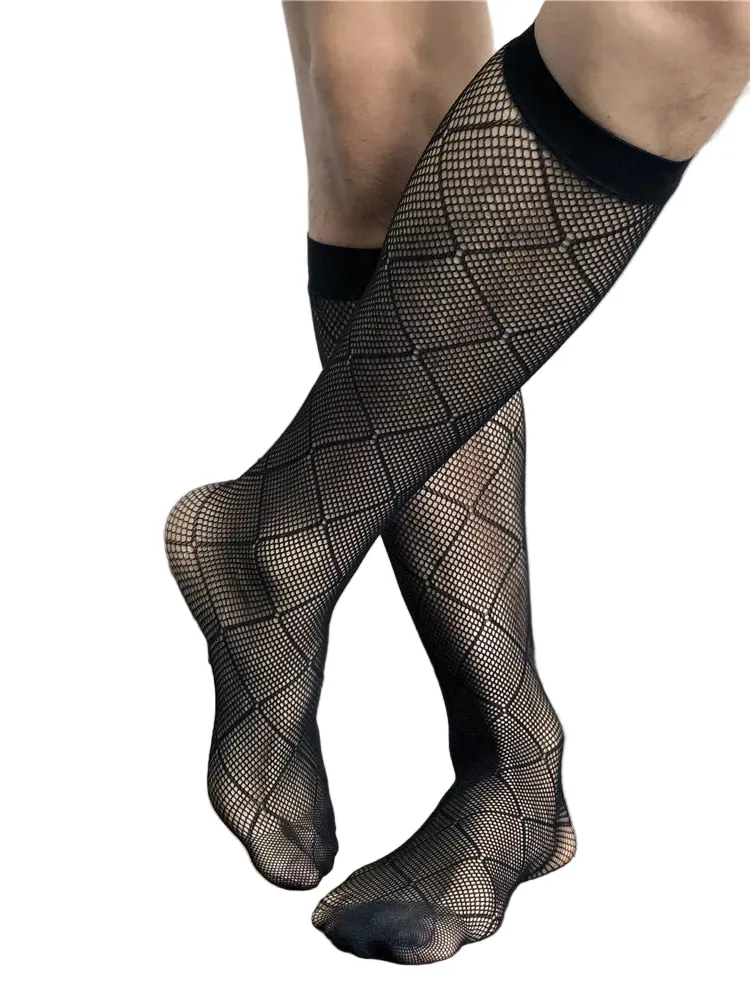 King Lear Diamond Breeze sheer dress socks