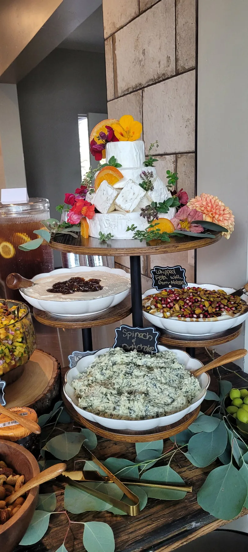 A styled dessert and grazing table