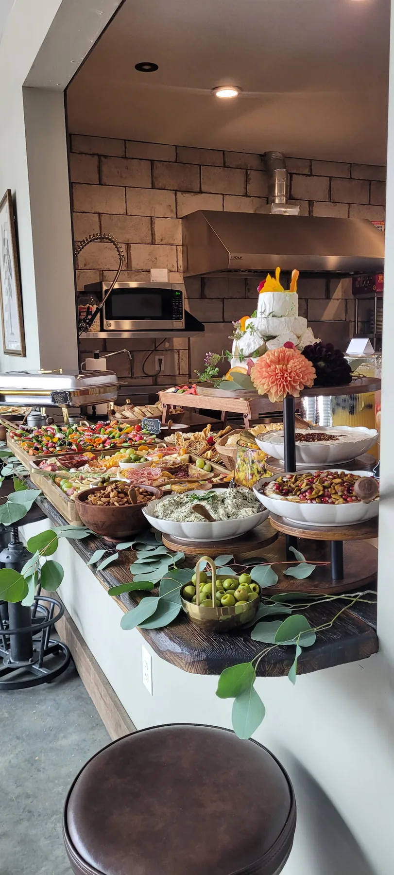 A full event table prepared with Dolce food