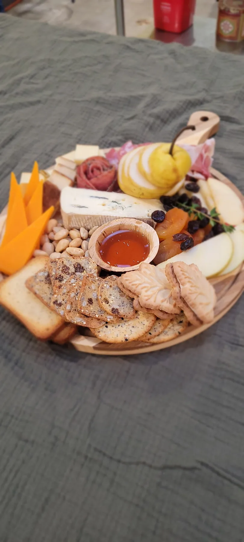 A personal grazing plate with fresh accompaniments