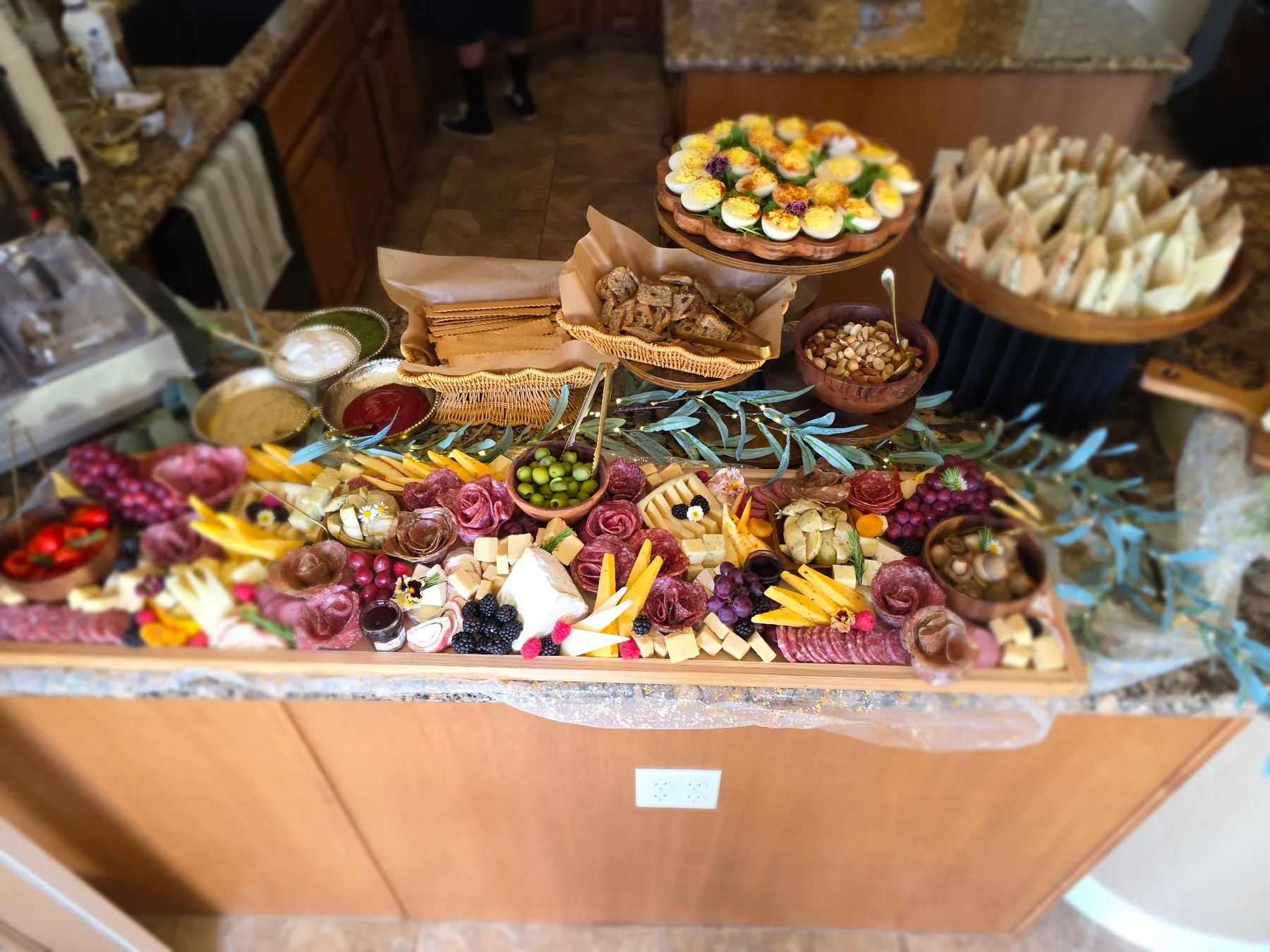 A complete grazing table prepared for guests
