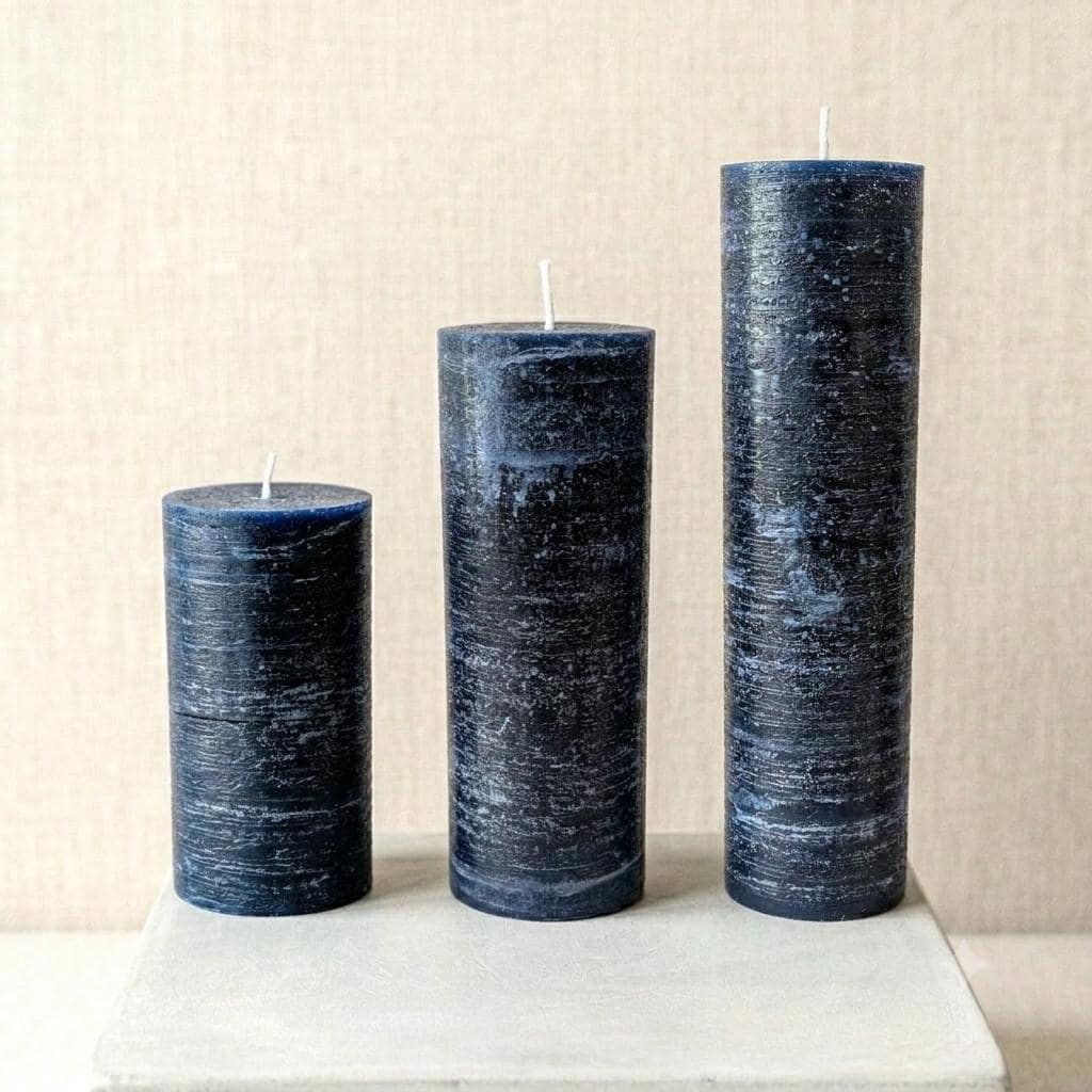 Abyss Grand Pillar Set | The Ocean Series | 6, 9, 12 Inch Minimalist Statement Candles