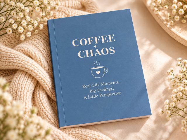 Blue Coffee & Chaos softcover guided journal