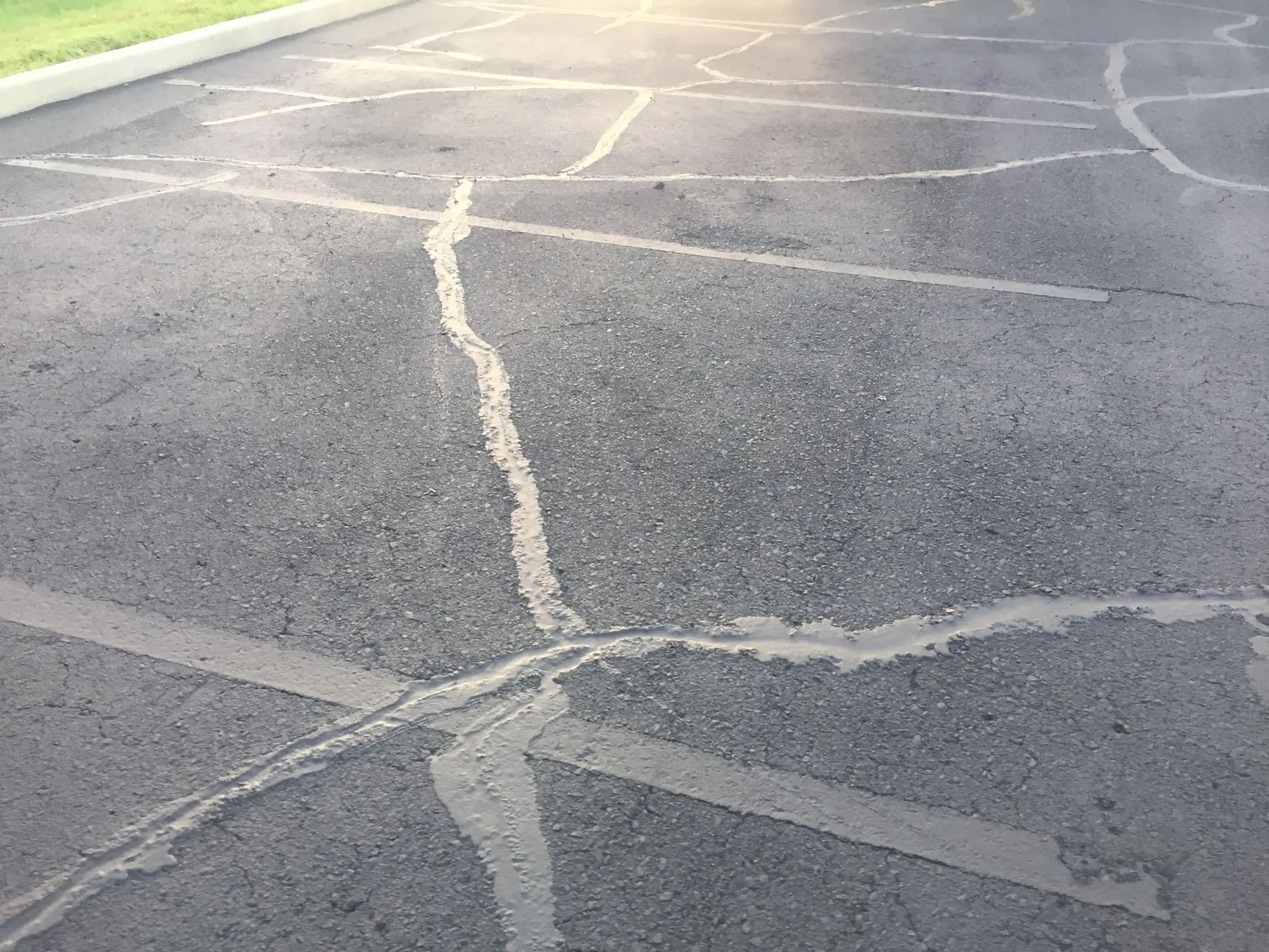 Hot Crack Seal & Speed Bumps project photograph 1