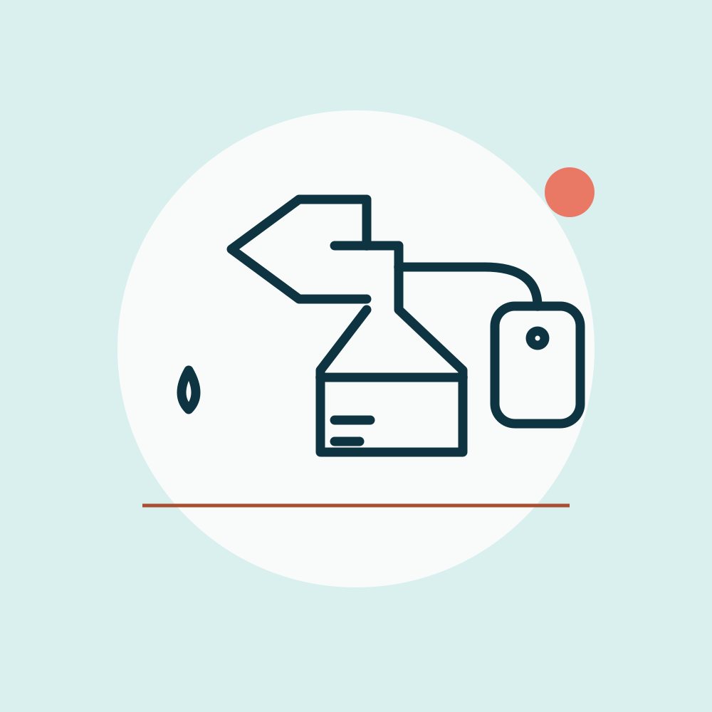 Illustration of a breast pump and milk collection bottle