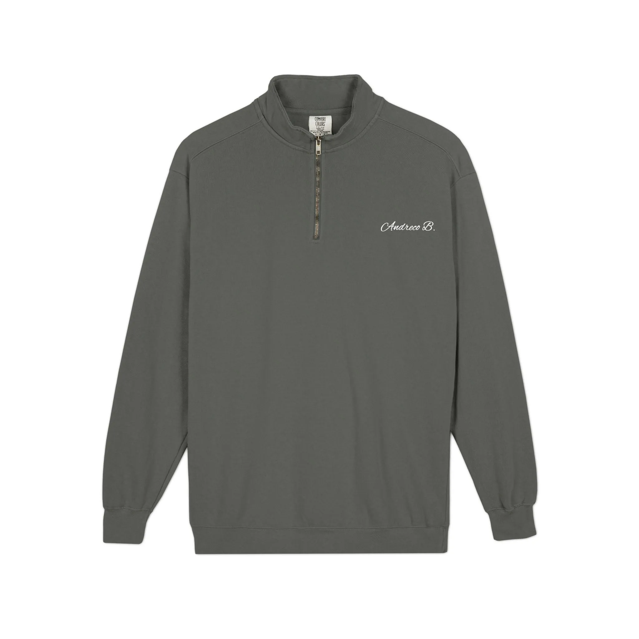 Andreco B. (Embrace The Gray) Quarter-Zip Sweatshirt – Beard Logo, Vintage Outdoor Vibe