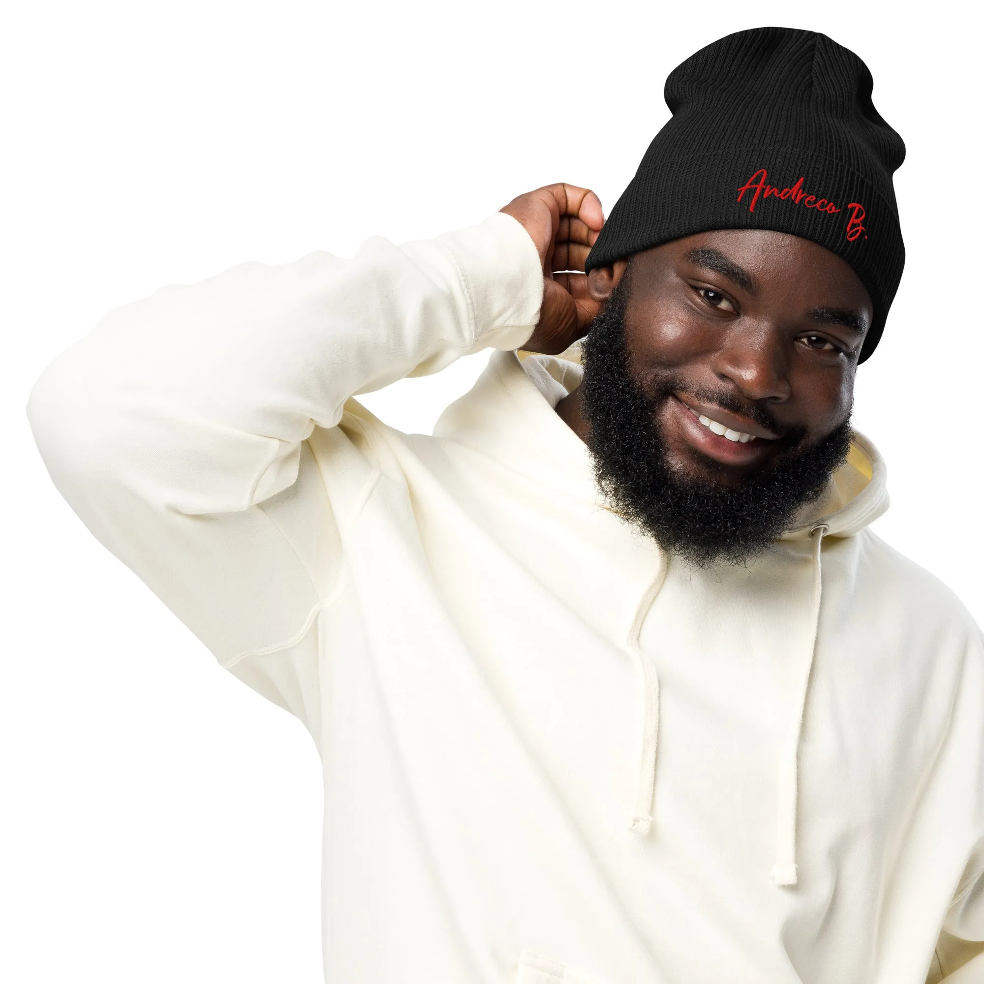 Andreco B. Organic ribbed beanie