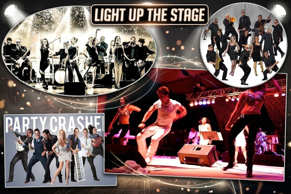 Dance band performing live on stage