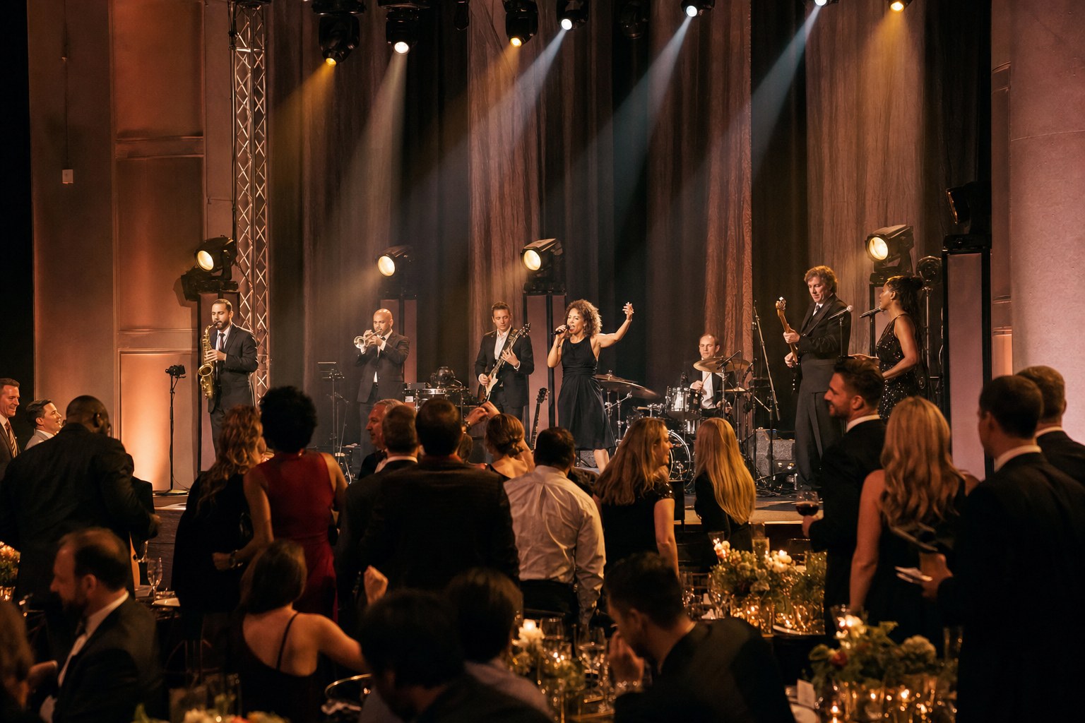 Live band performing at a corporate gala