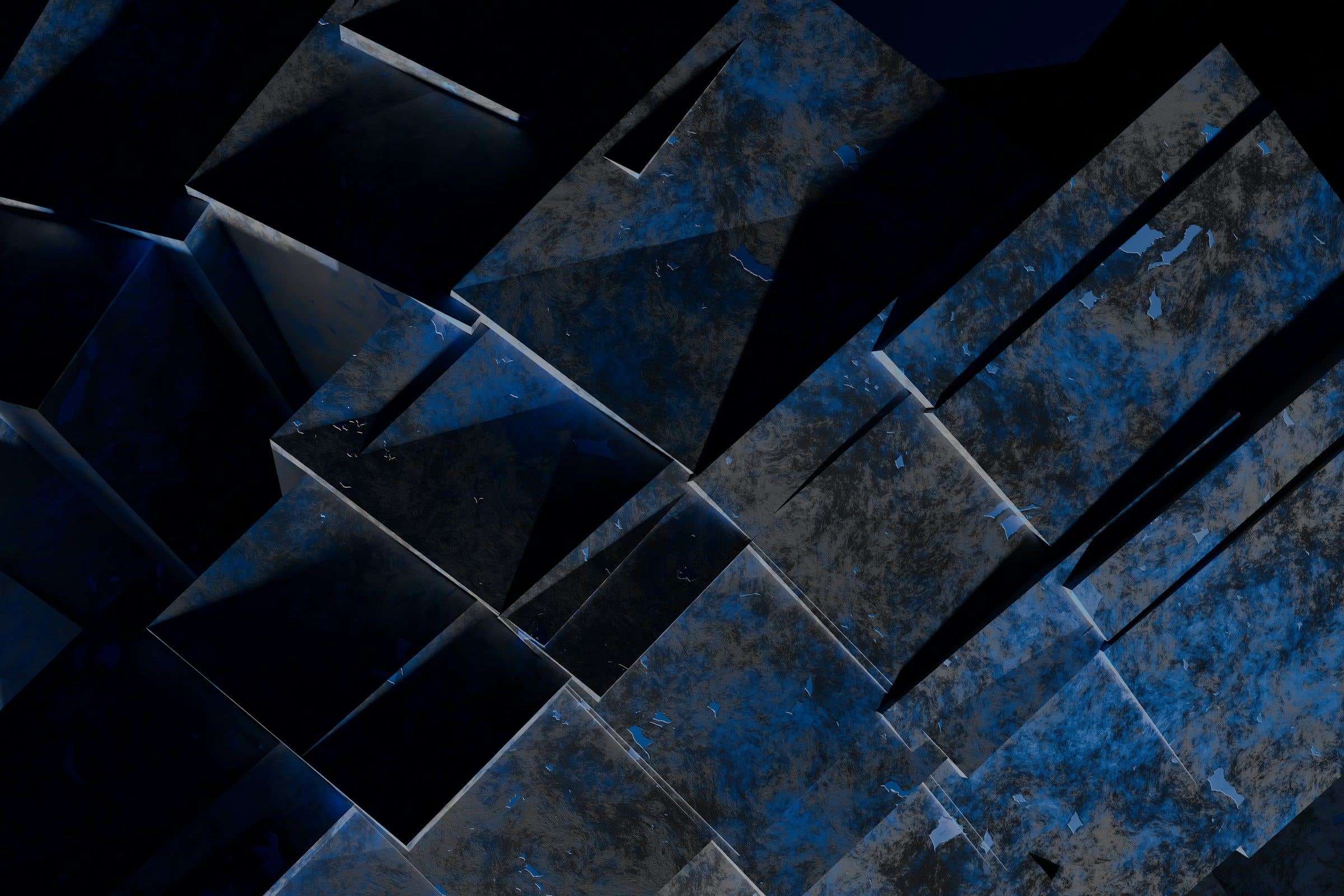 Dark blue geometric digital texture