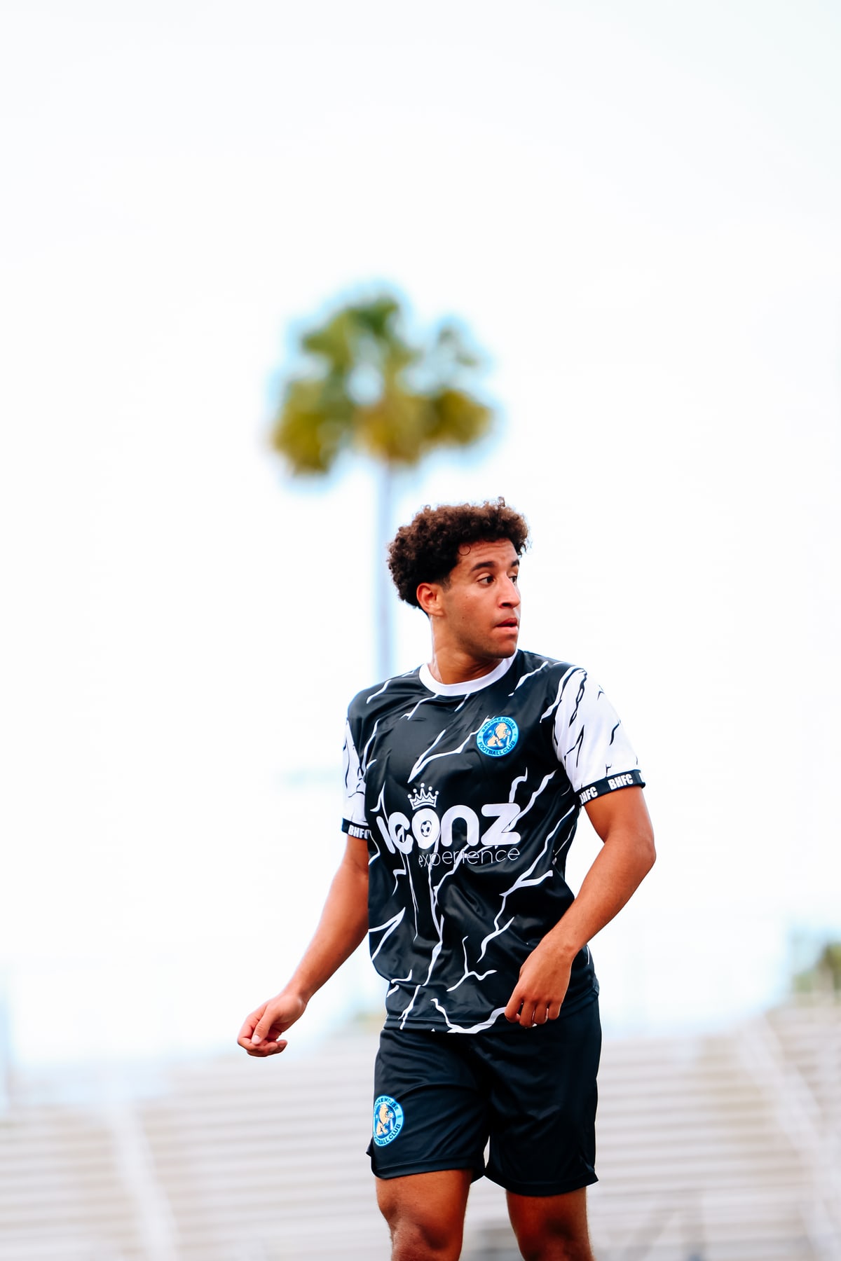 Brooke House FC player wearing the club kit
