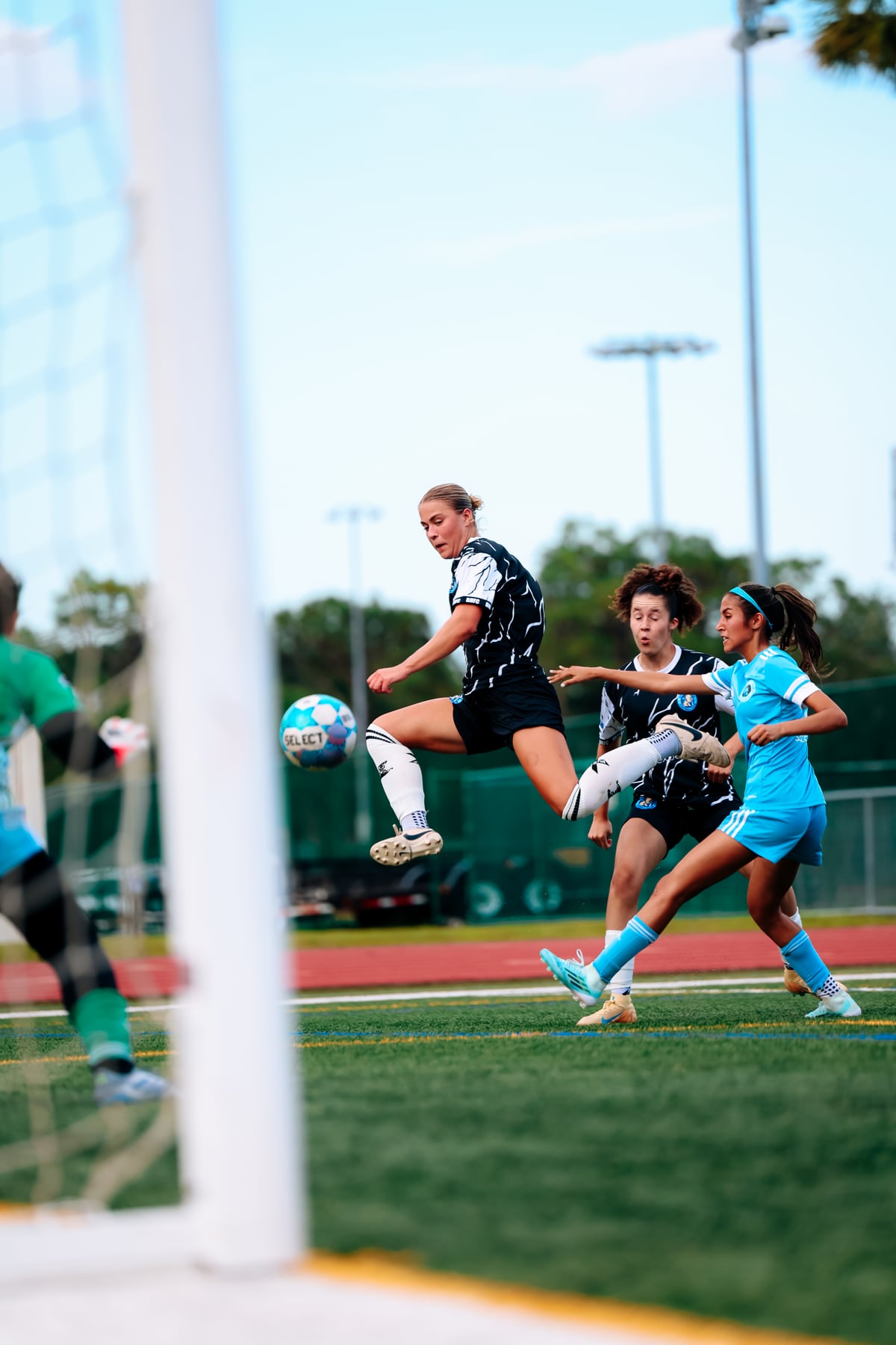 Brooke House FC women's player in match action