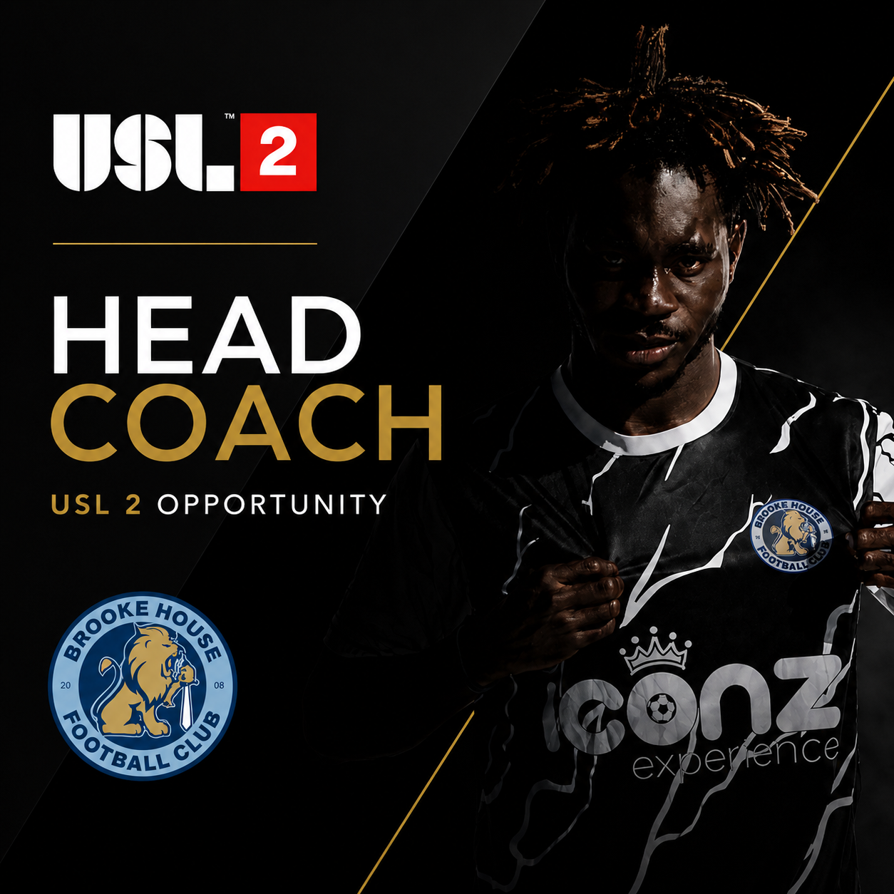 Brooke House FC USL League Two Head Coach opportunity