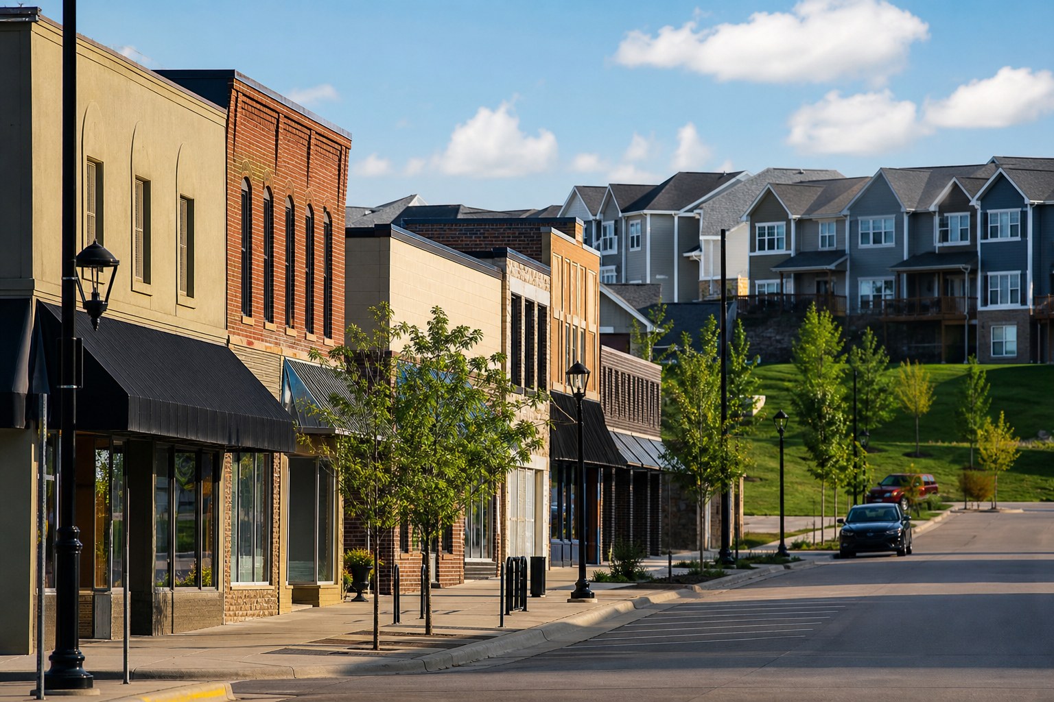 Altoona main street with local storefronts