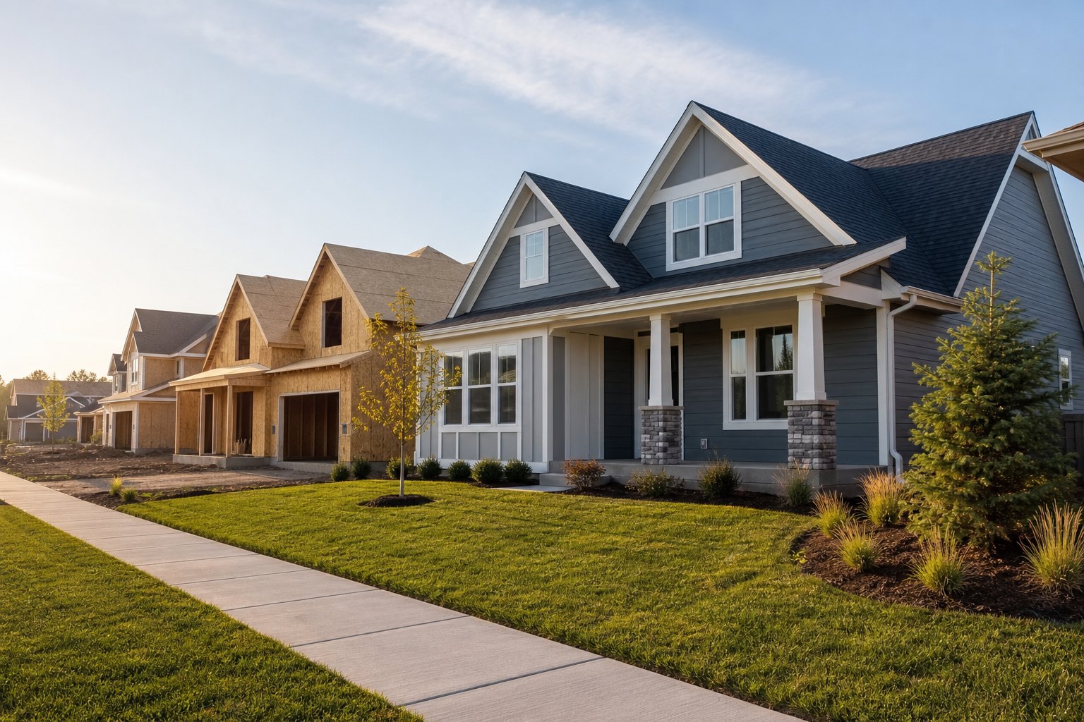A new construction home taking shape in the Des Moines metro