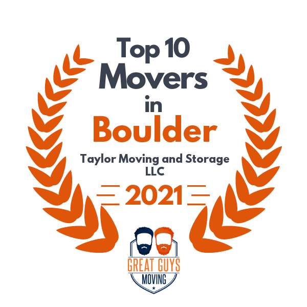 Top 10 ranked movers in Boulder 2021, Taylor Moving and Storage LLC