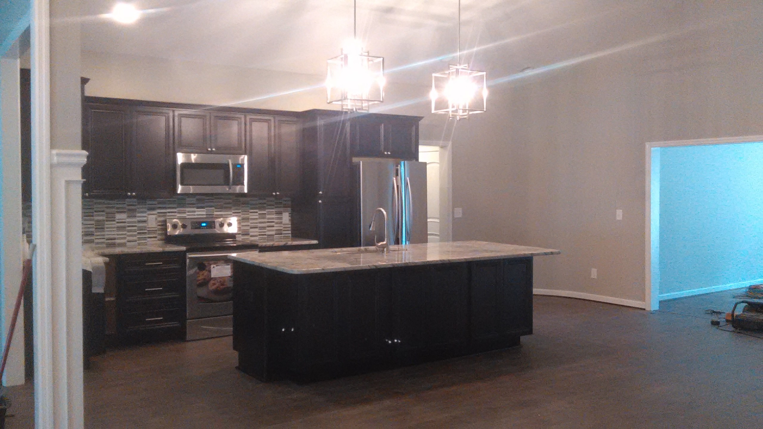 Cabinet installation in progress
