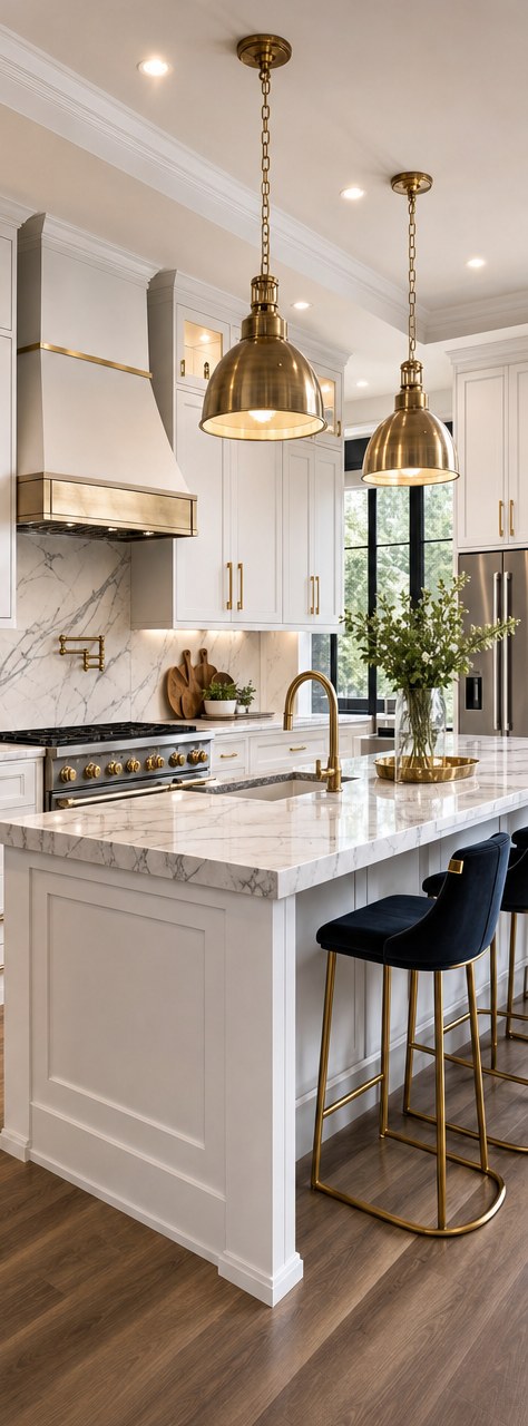 Finished kitchen cabinetry and island