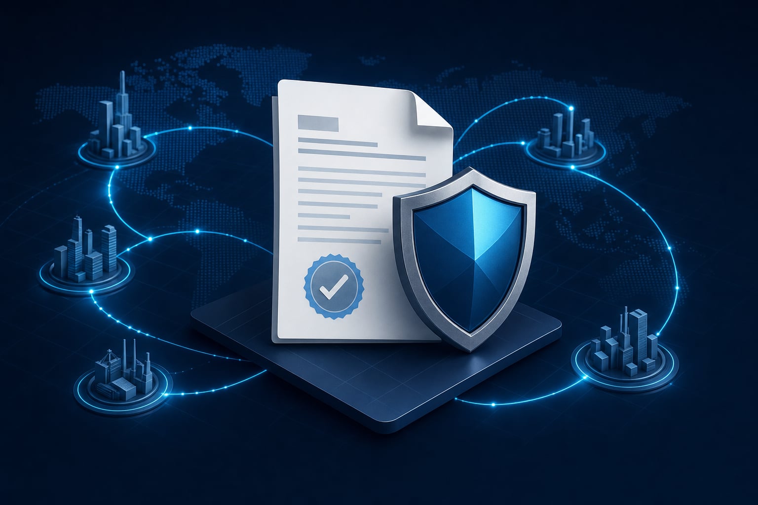 Verified business document and secure payment routes across global markets