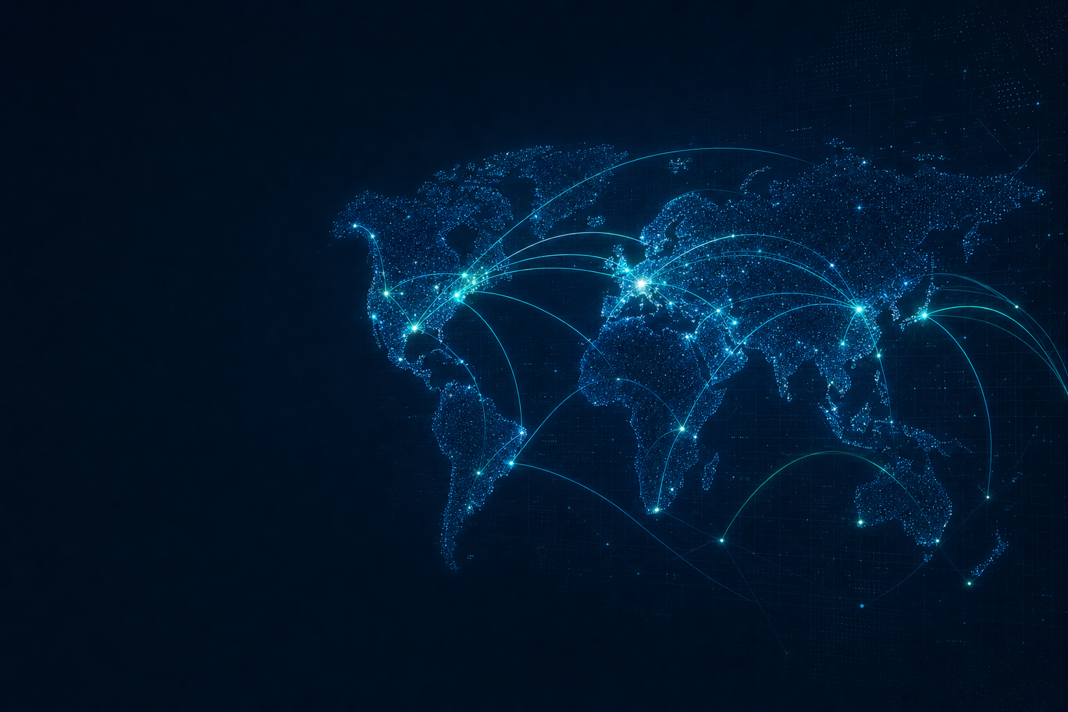 Abstract international network connecting business markets