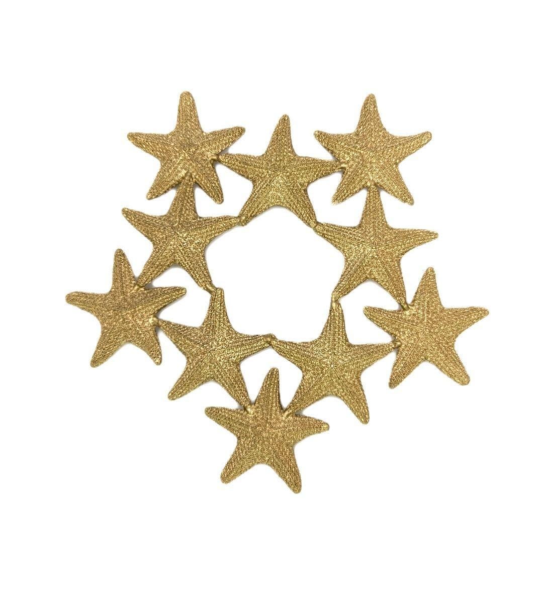 Handmade pewter starfish trivet for a table or kitchen